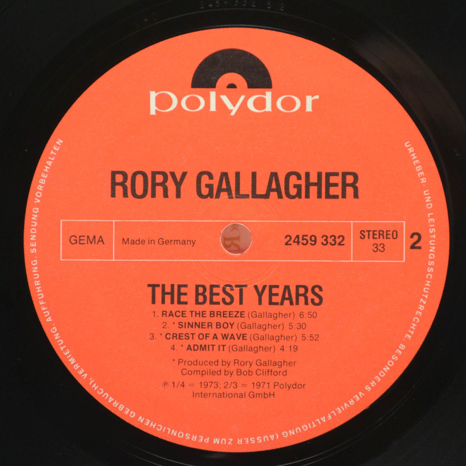 Rory Gallagher — The Best Years, 1977