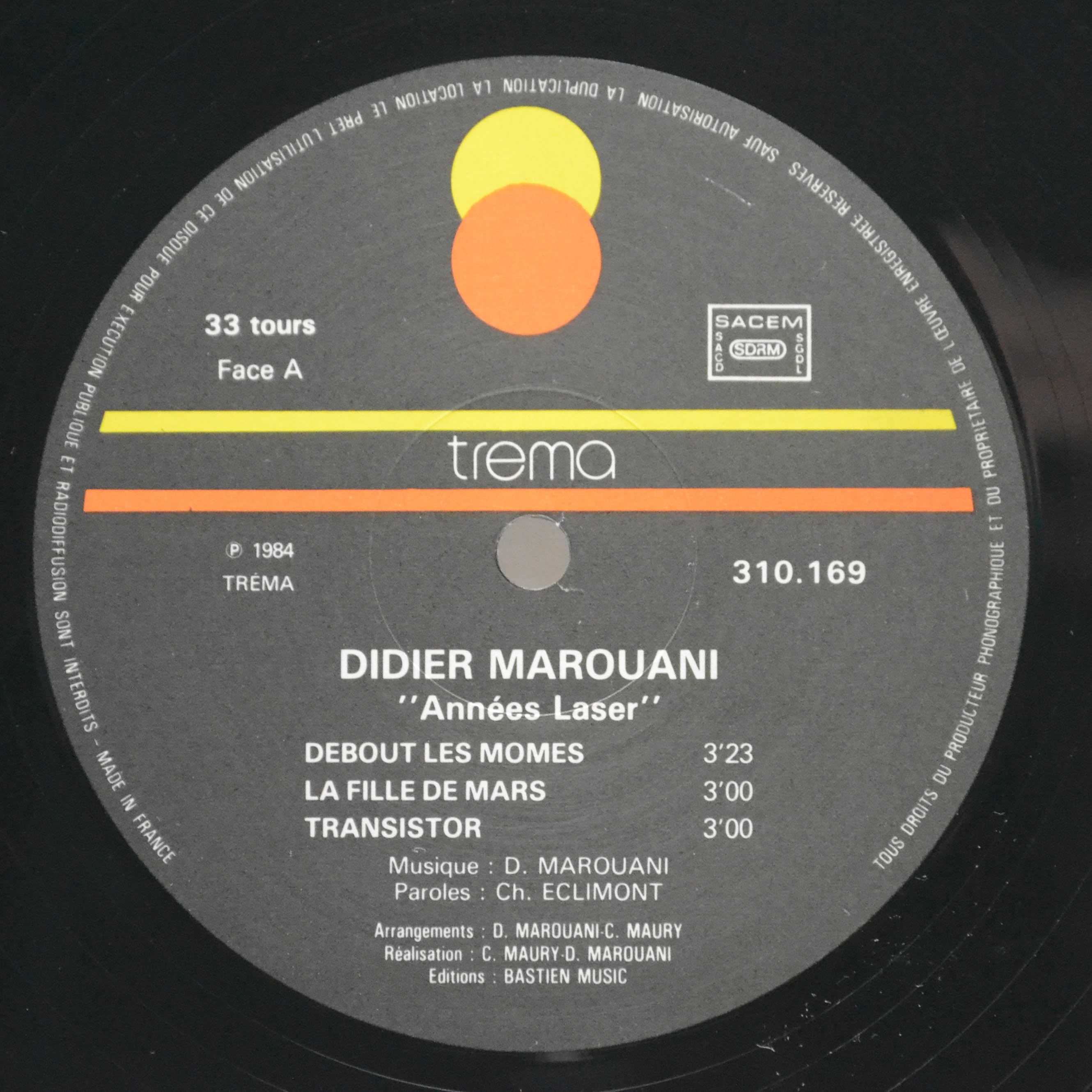 Didier Marouani — Années Laser (1-st, France), 1984