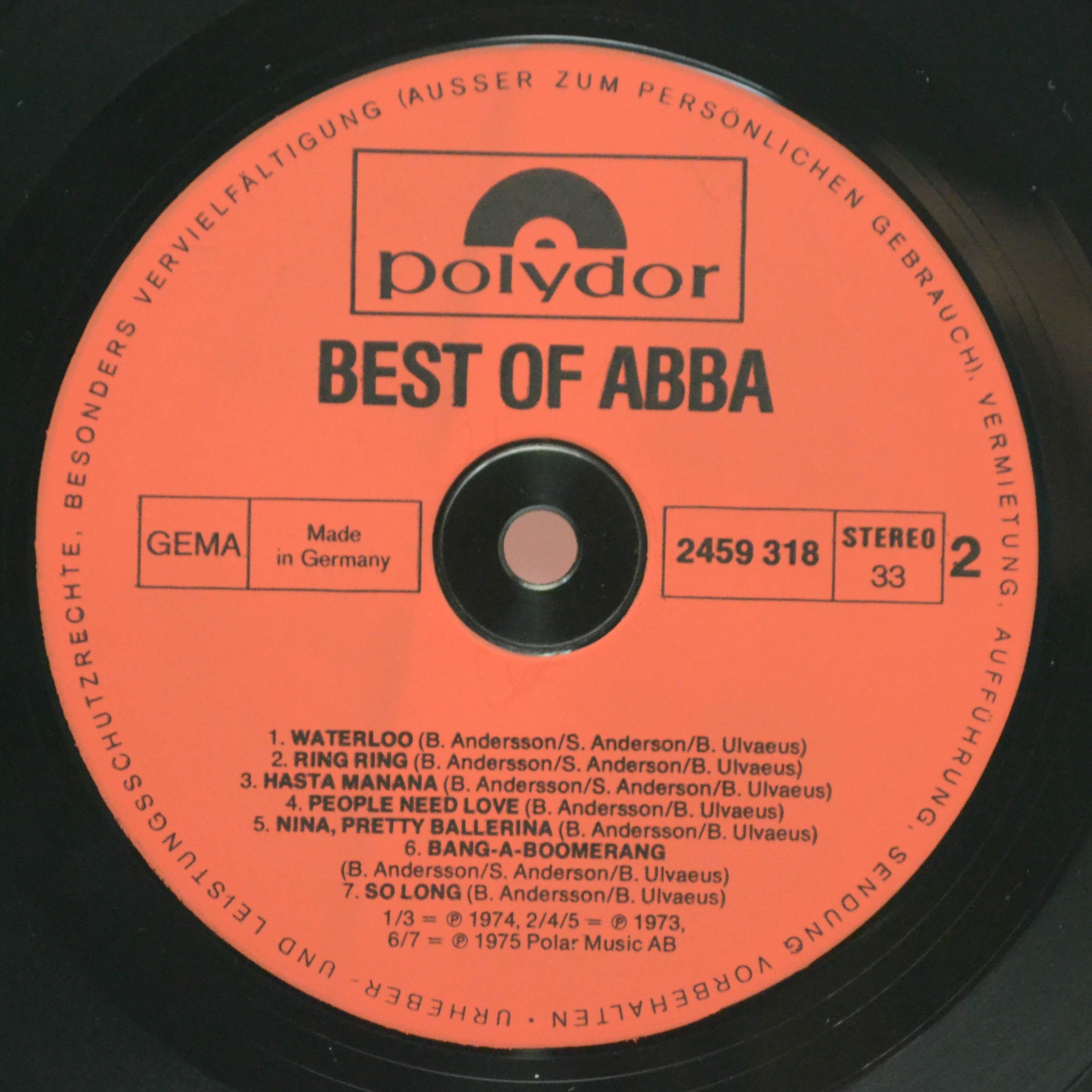 ABBA — The Best Of ABBA, 1976