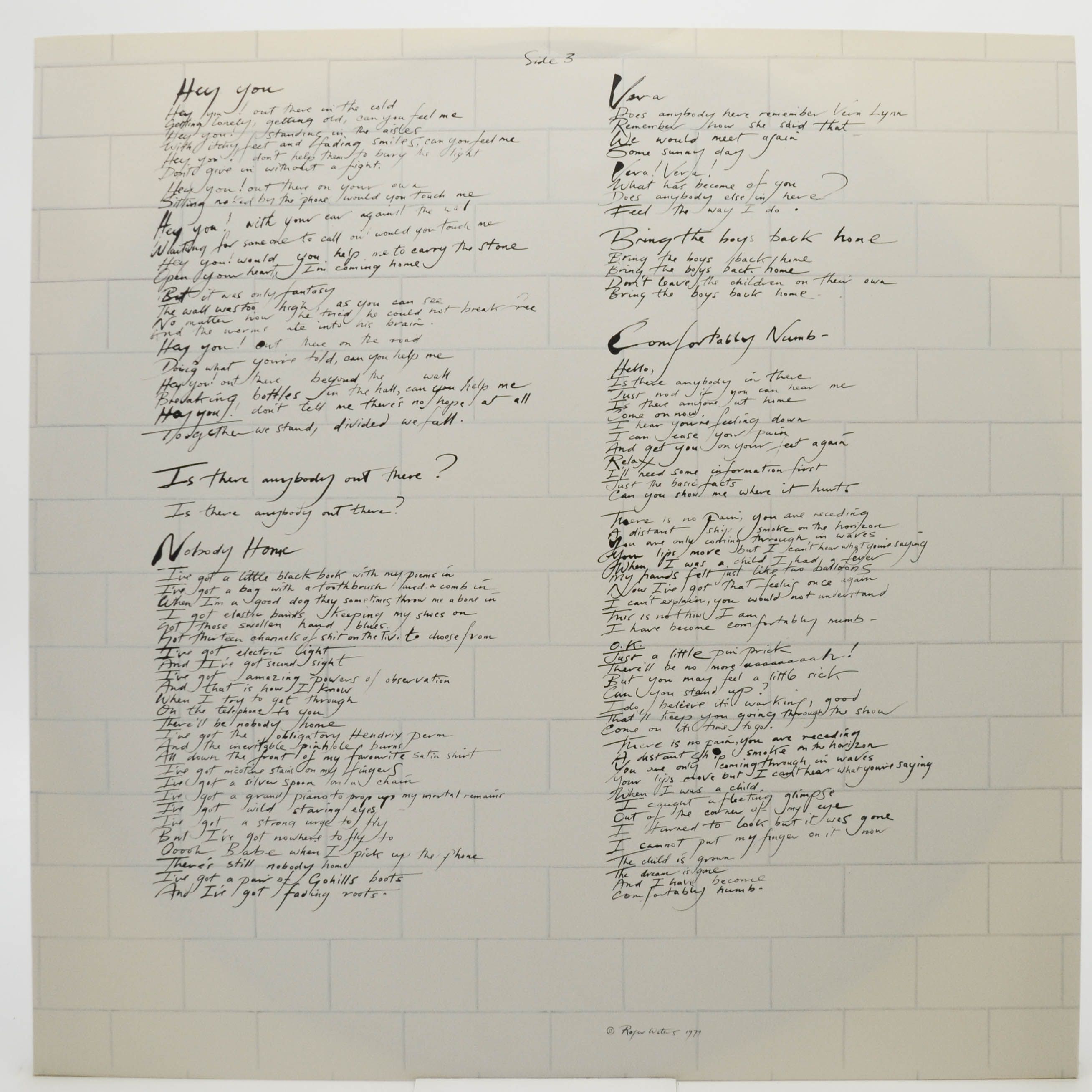 Виниловая пластинка Pink Floyd — The Wall (2LP), 1979