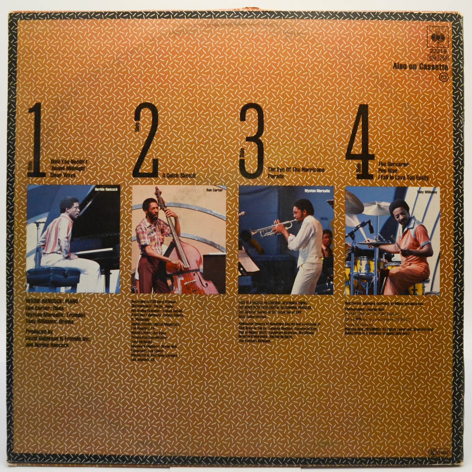 Виниловая пластинка Herbie Hancock — Quartet (2LP), 1982