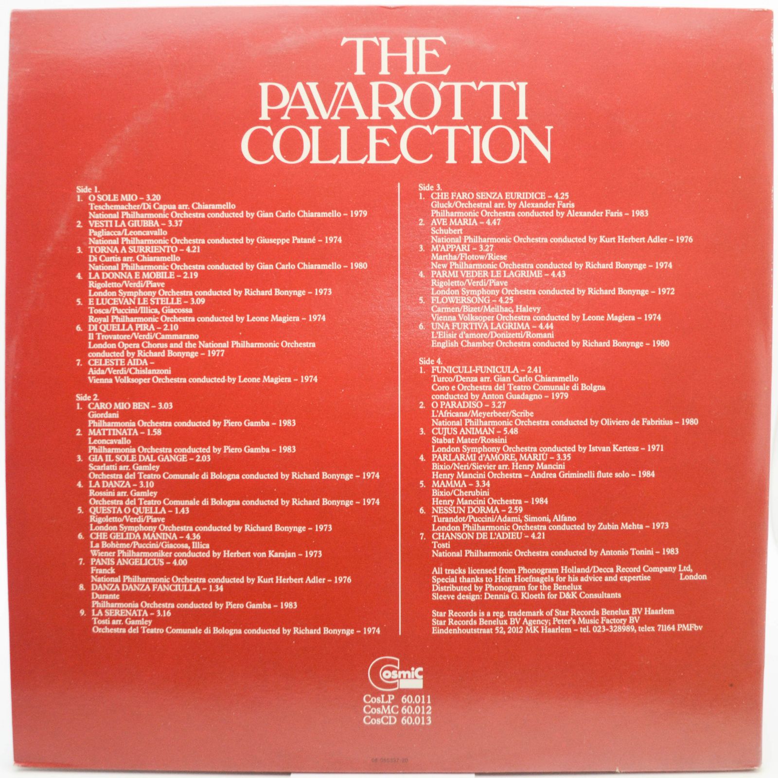 Pavarotti — The Pavarotti Collection (2LP), 1986
