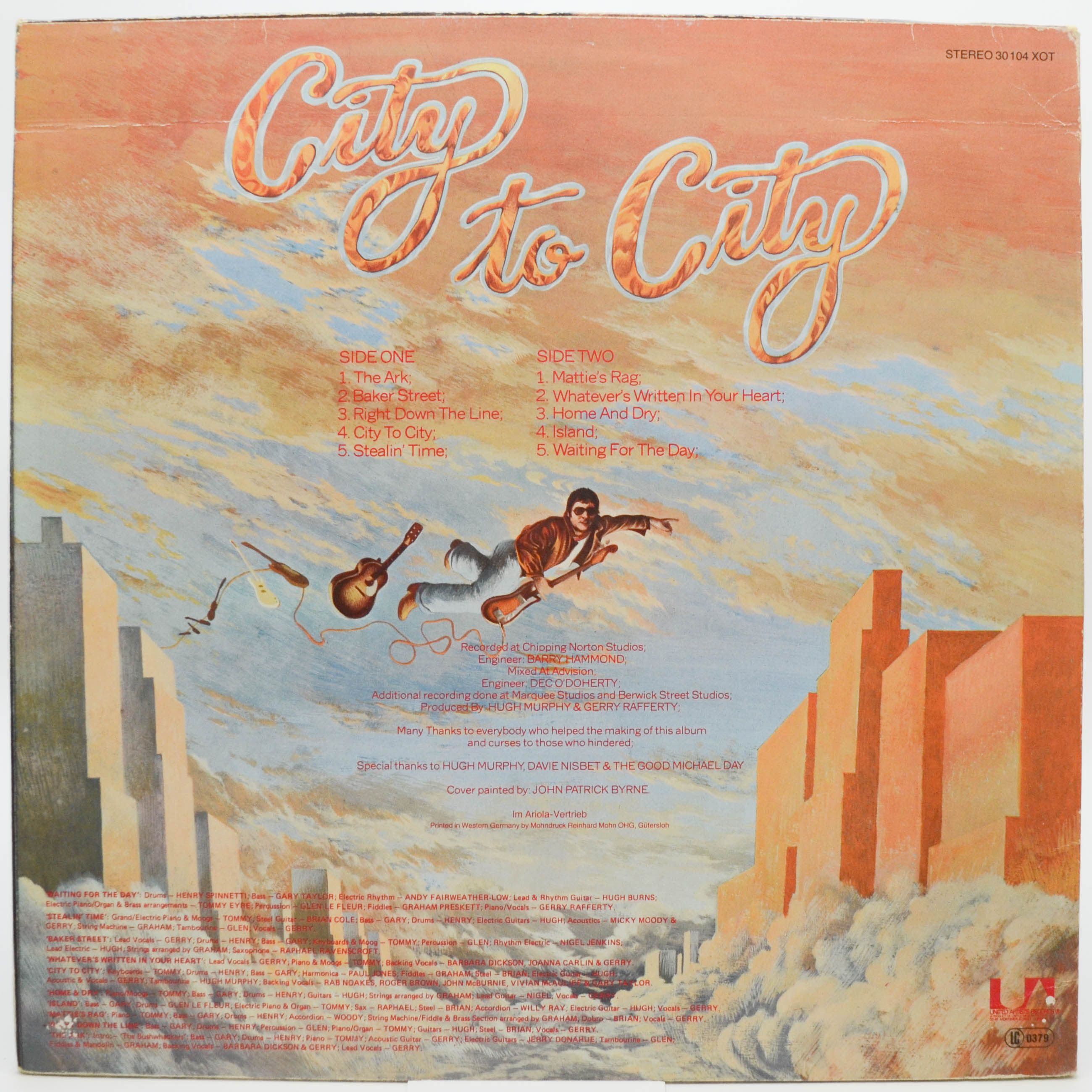 Виниловая пластинка Gerry Rafferty — City To City, 1978