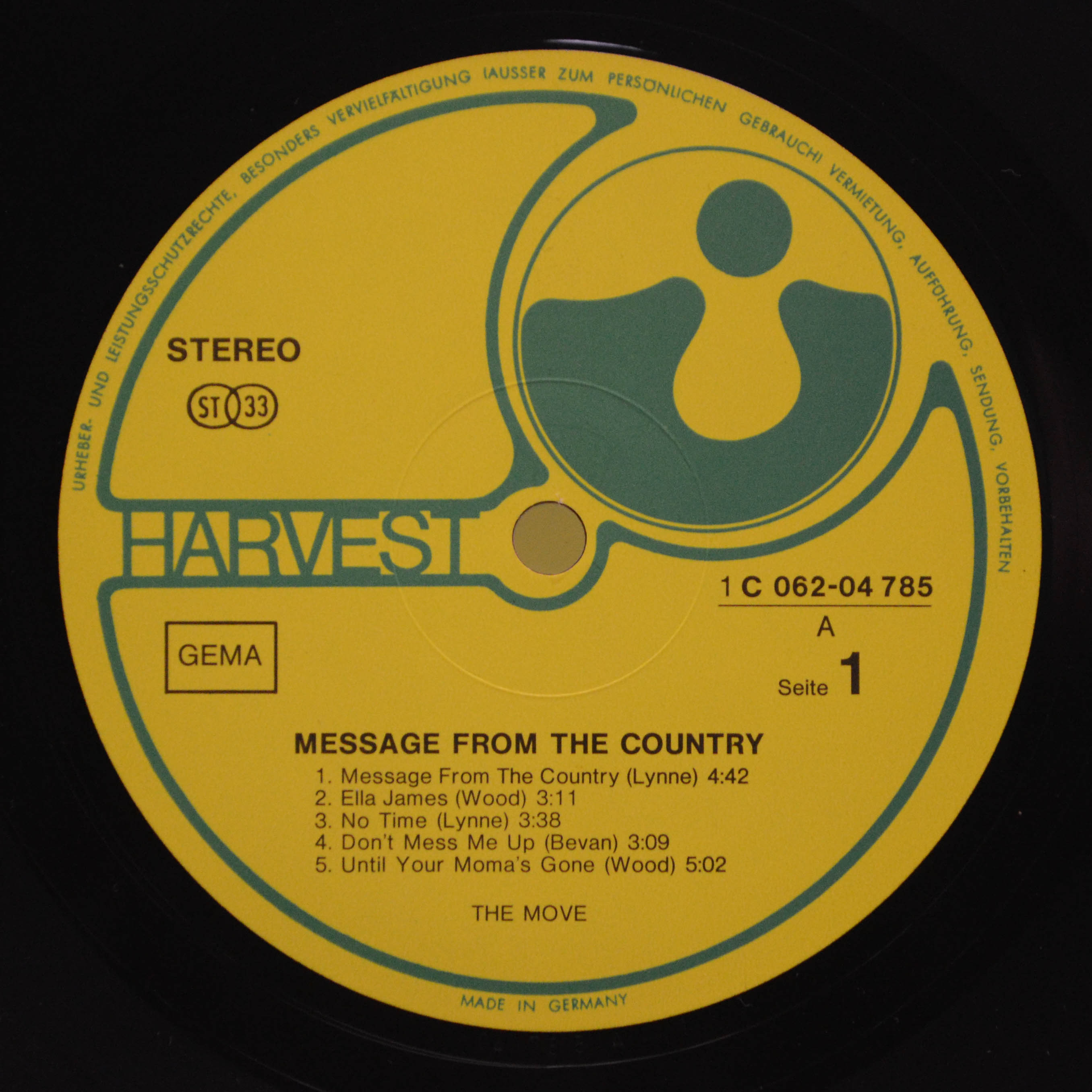 Move — Message From The Country, 1971