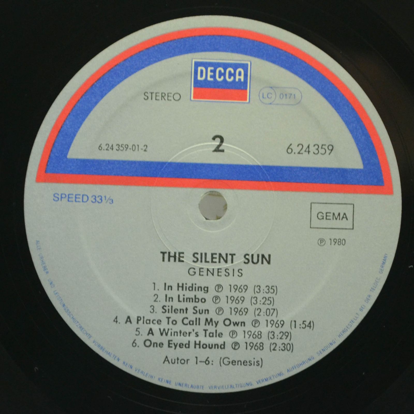 Genesis — The Silent Sun, 1968