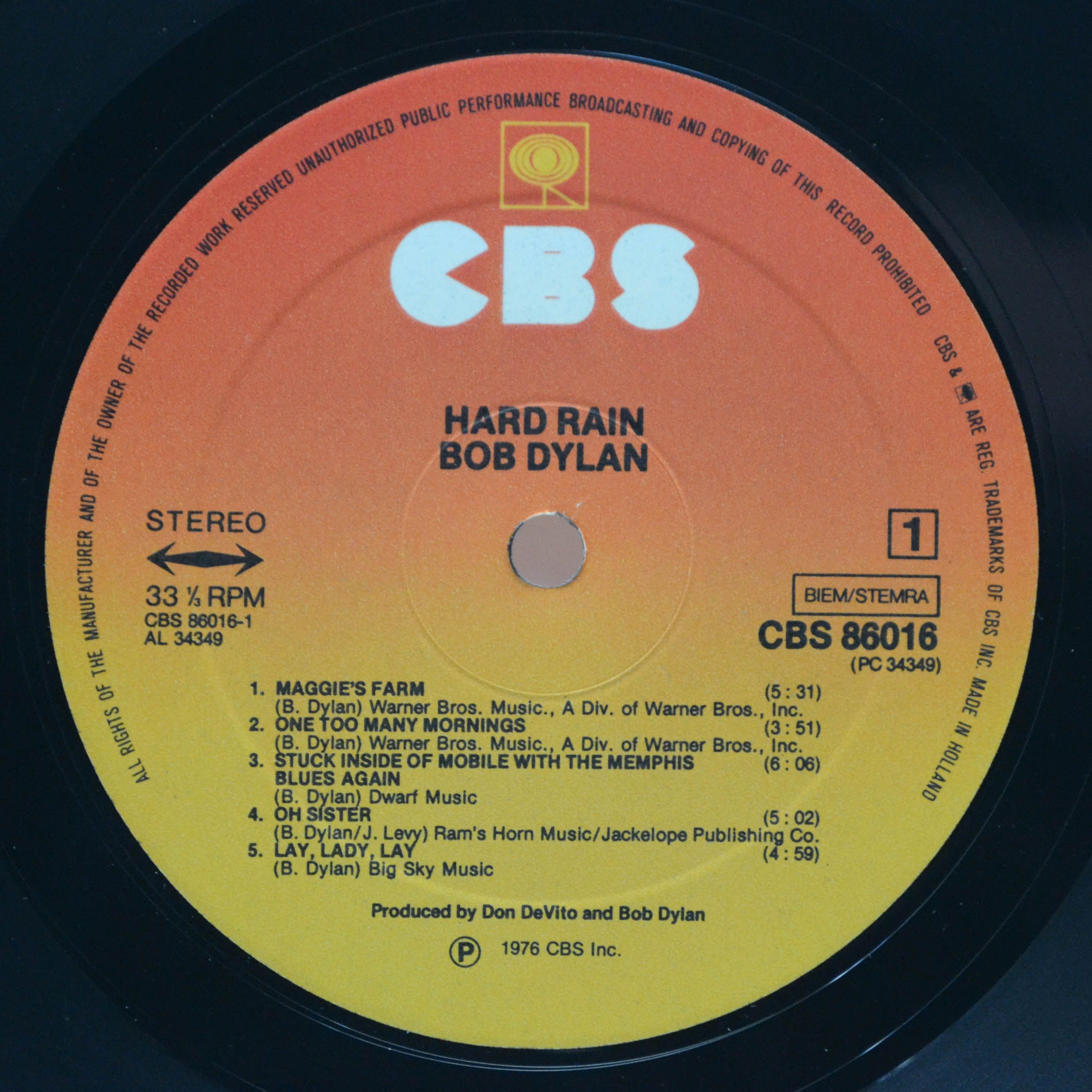 Bob Dylan — Hard Rain, 1976