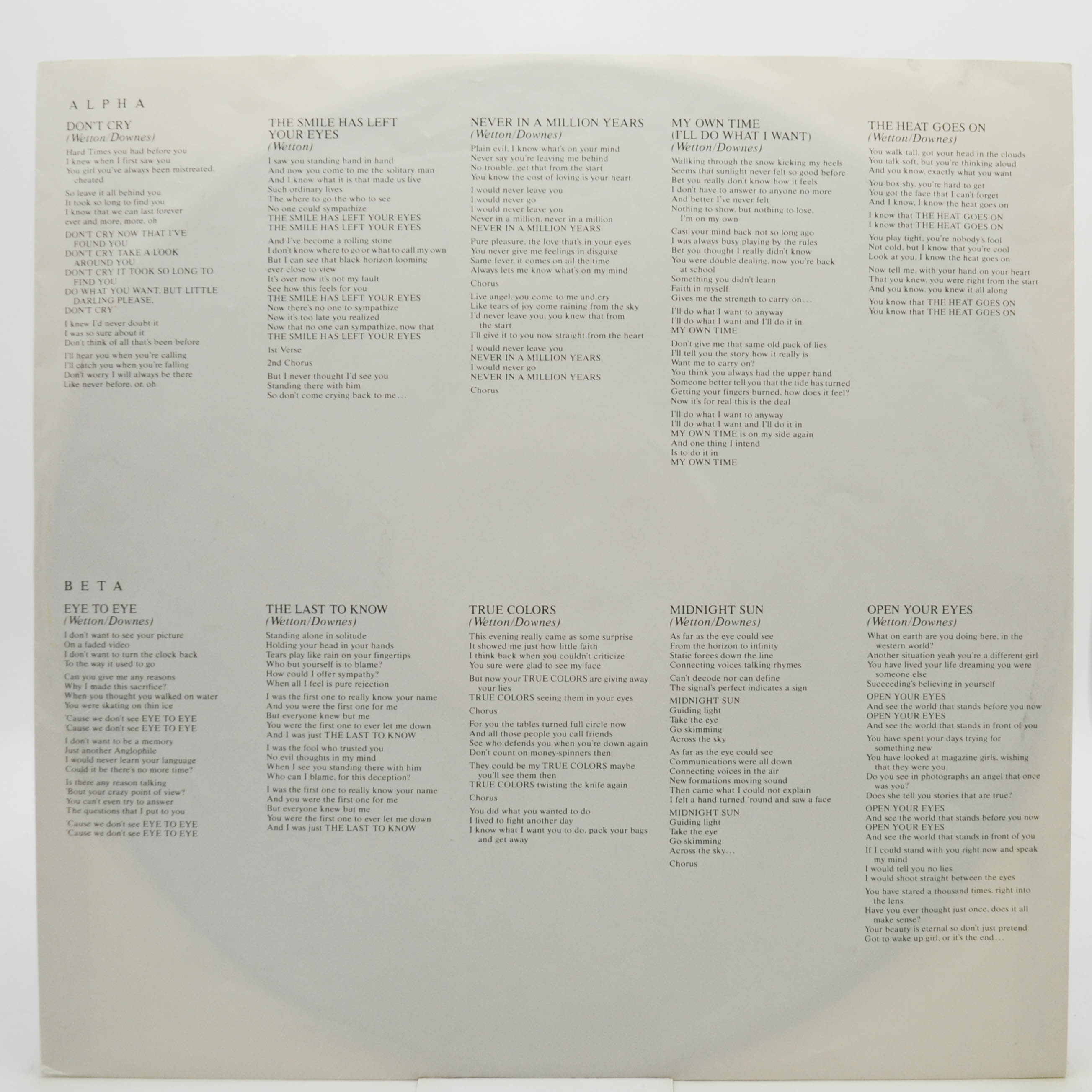 Asia — Alpha, 1983