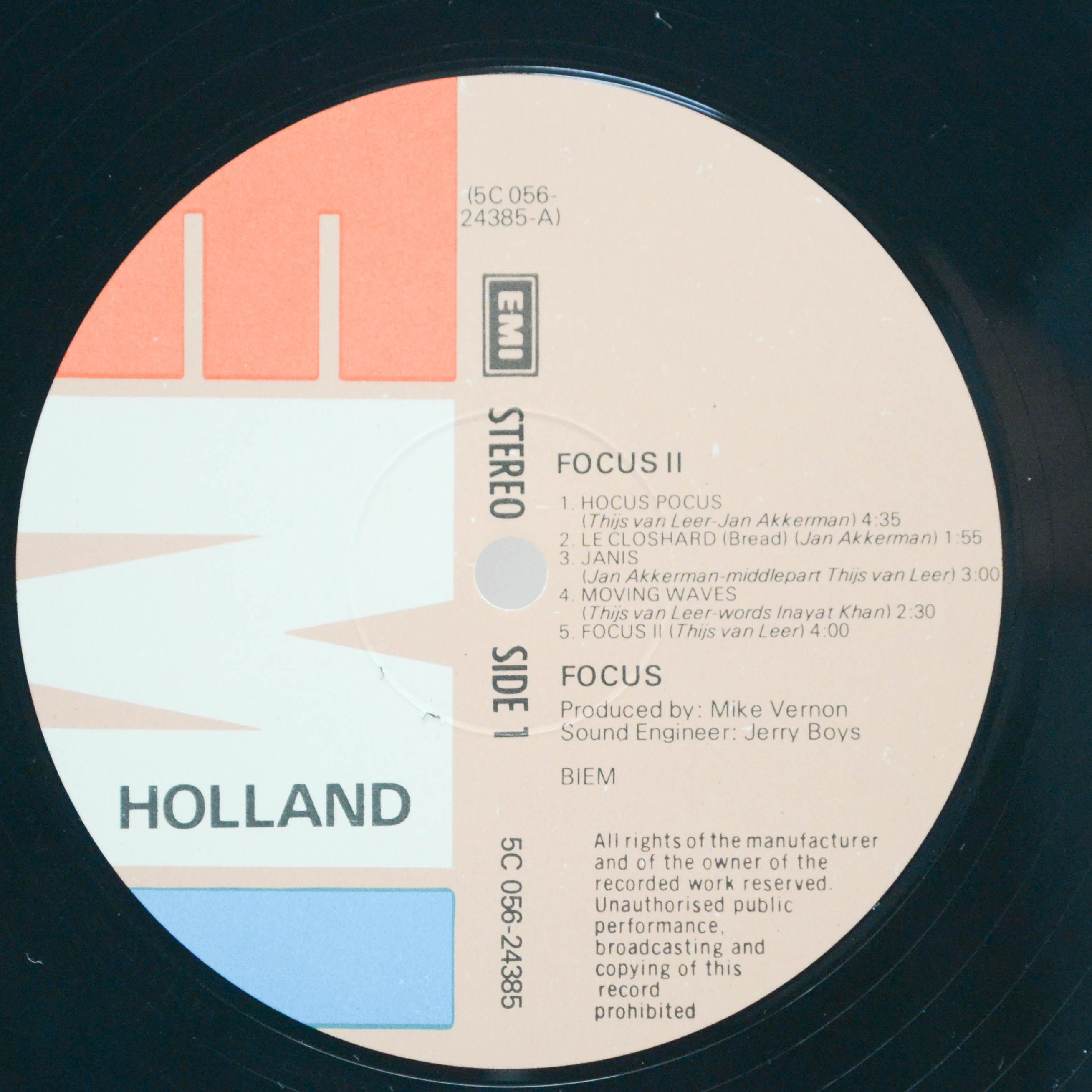 Виниловая пластинка Focus — Focus II (Holland), 1971