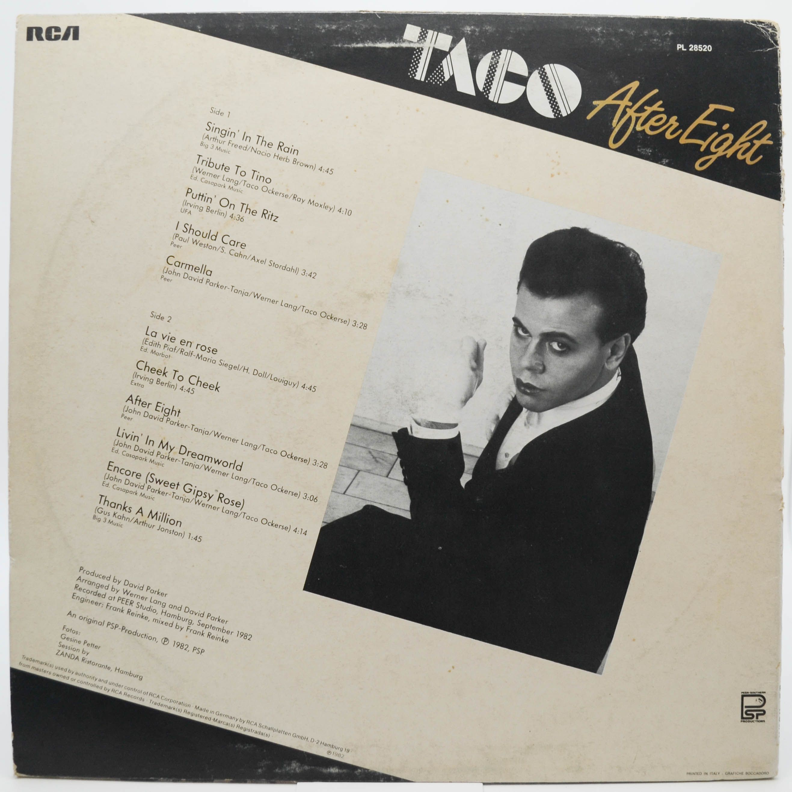 Виниловая пластинка Taco — After Eight, 1982