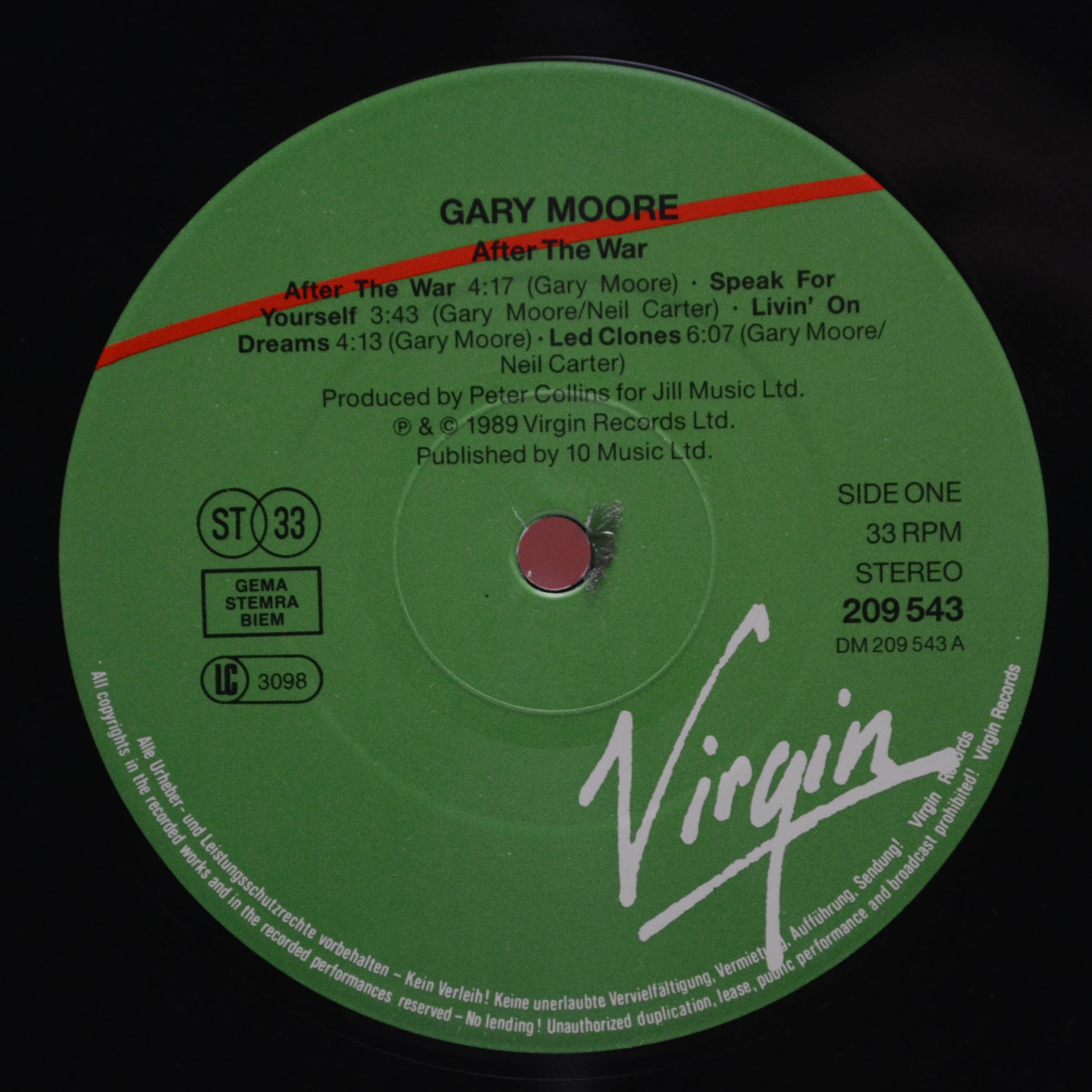 Виниловая пластинка Gary Moore — After The War, 1989