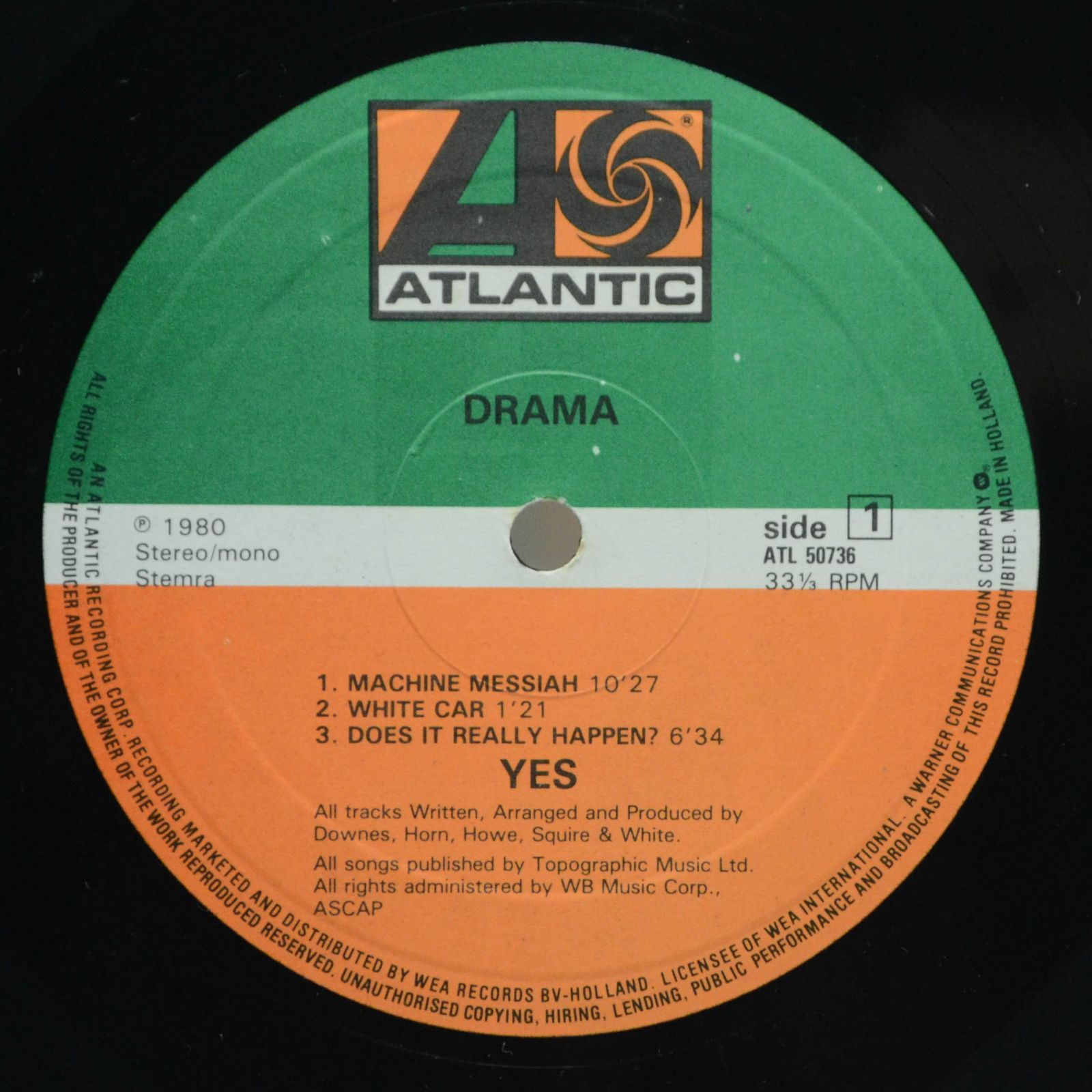 Виниловая пластинка Yes — Drama, 1980