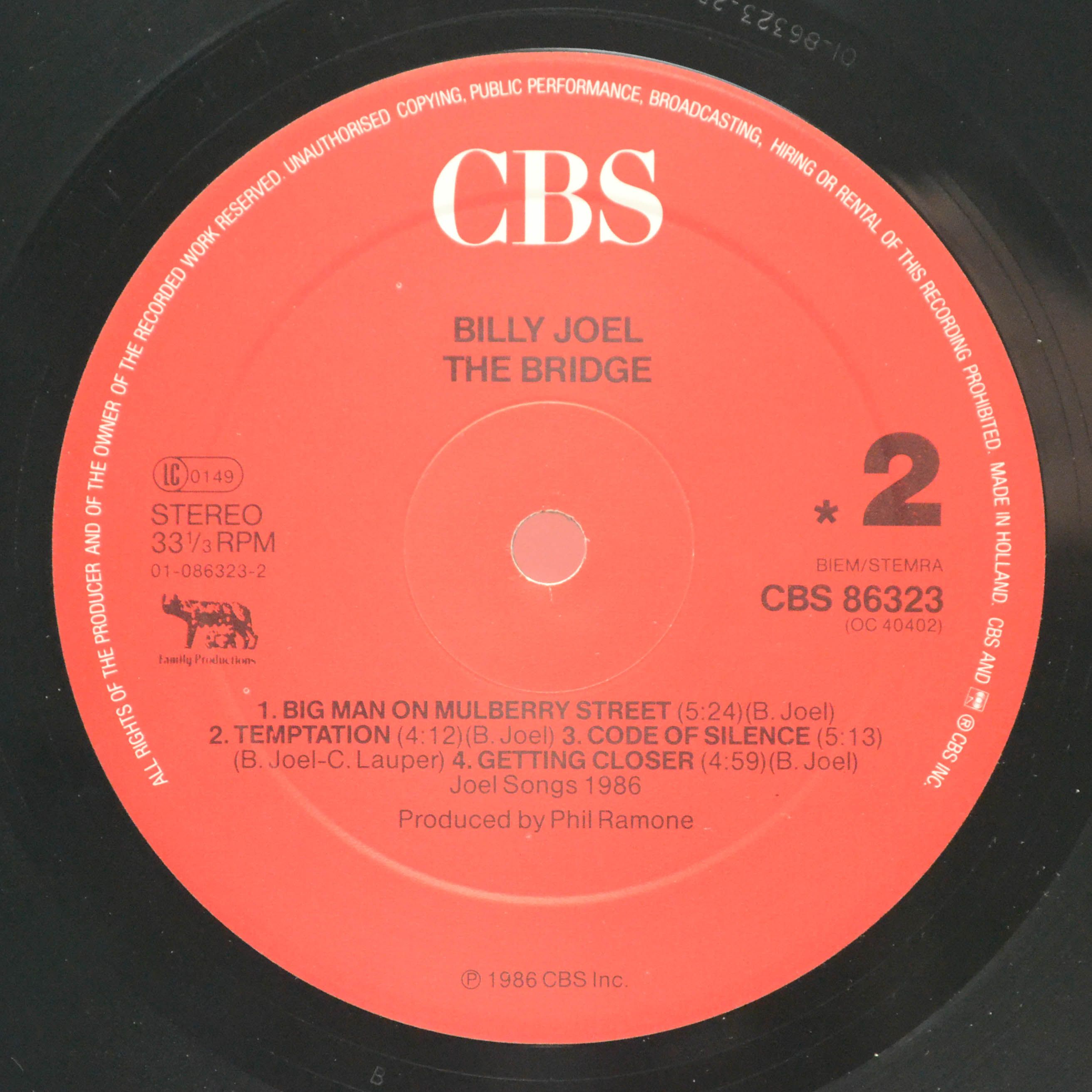 Billy Joel — The Bridge, 1986