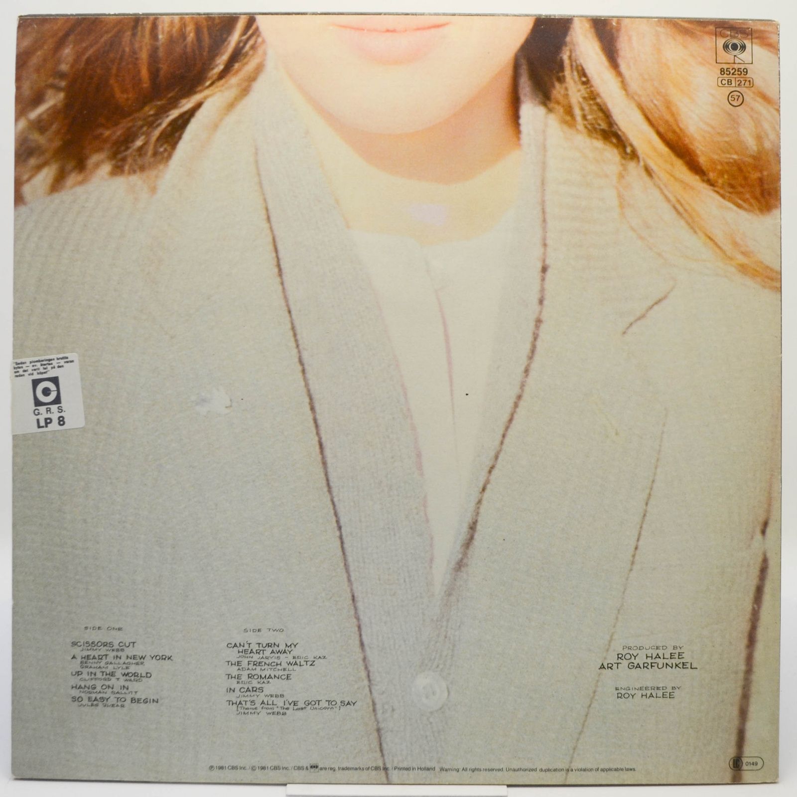 Art Garfunkel — Scissors Cut, 1981