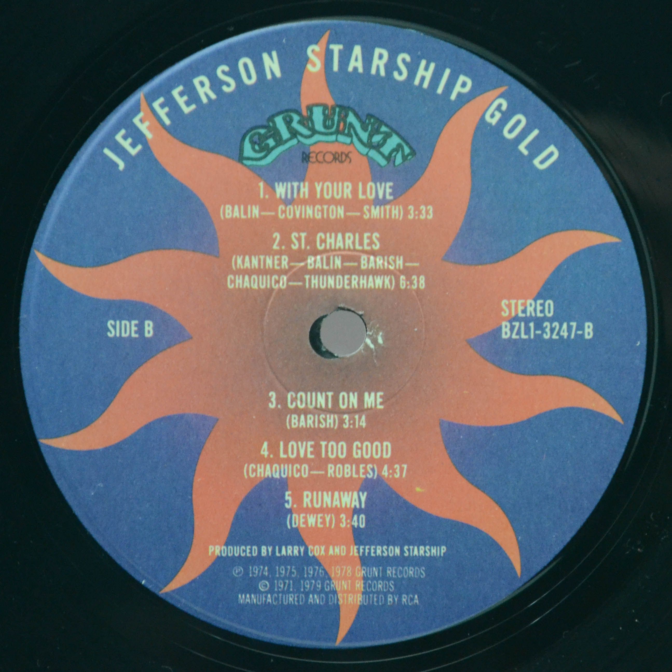 Виниловая пластинка Jefferson Starship — Gold (LP+7", USA), 1979