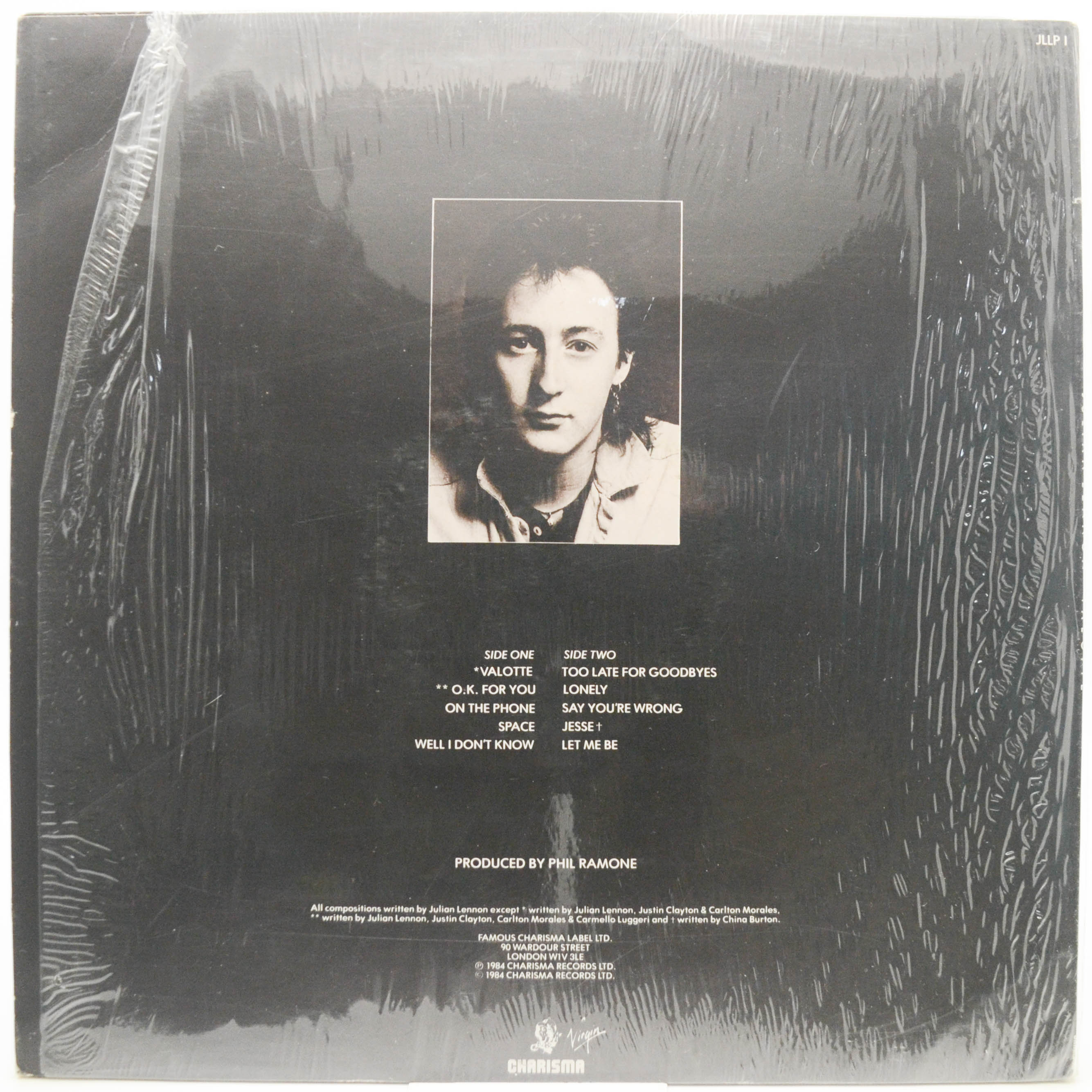 Виниловая пластинка Julian Lennon — Valotte (1-st, UK), 1984