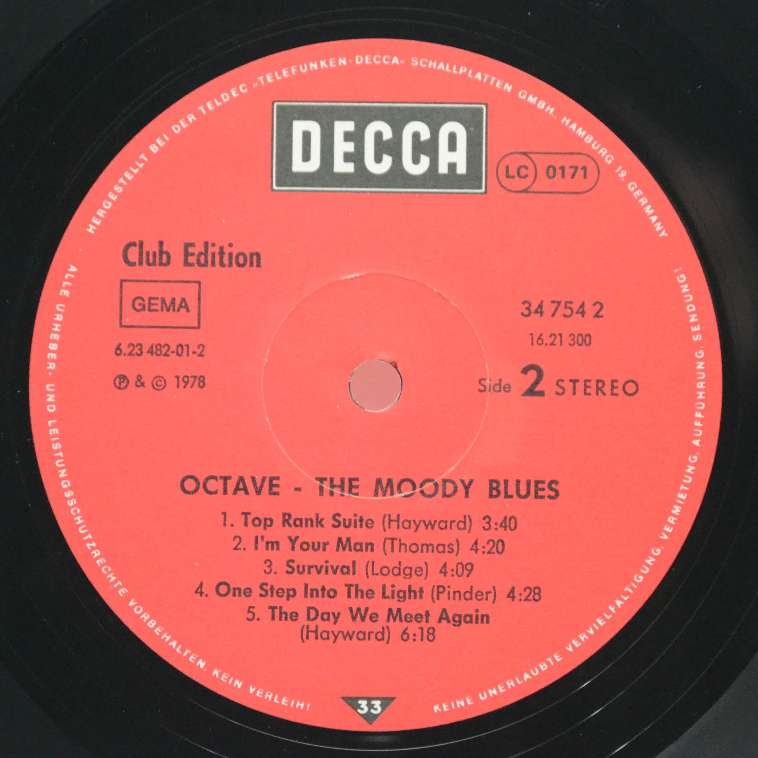 Виниловая пластинка Moody Blues — Octave, 1978