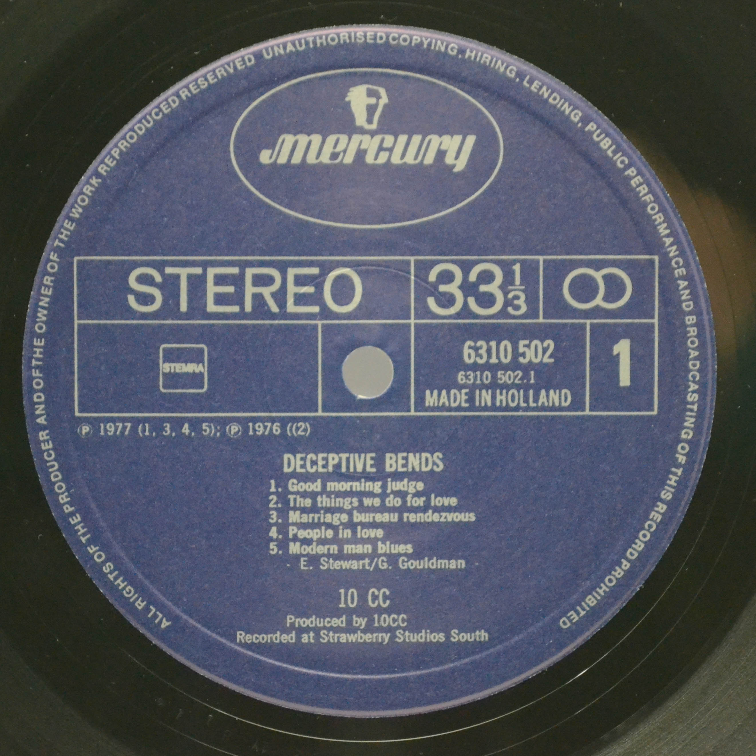 Виниловая пластинка 10cc — Deceptive Bends, 1977