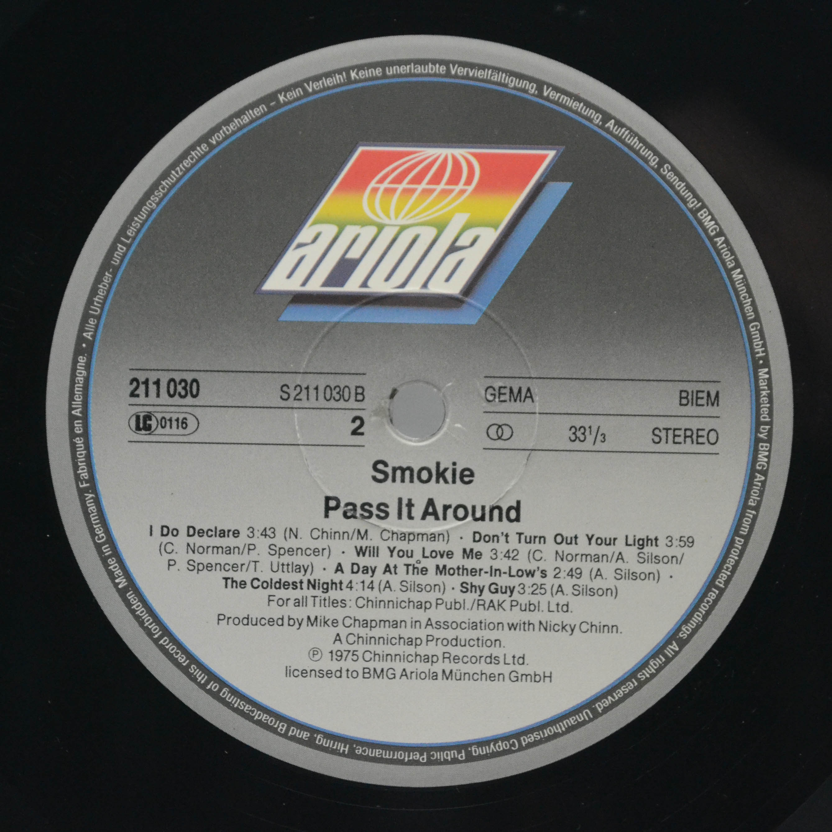 Smokey — Pass It Around, 1975