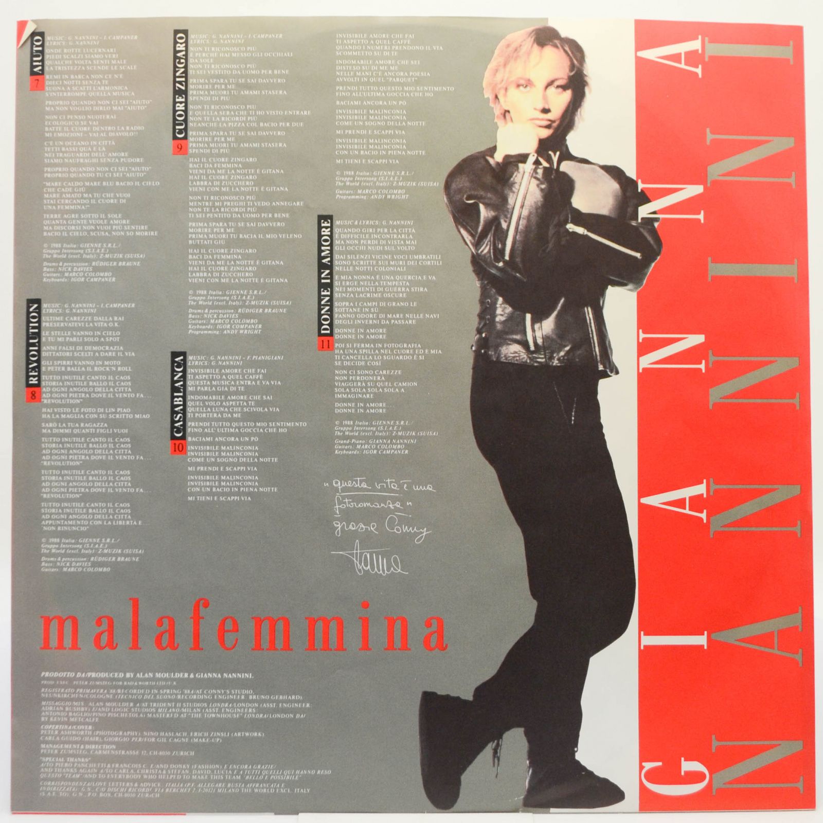 Gianna Nannini — Malafemmina, 1988