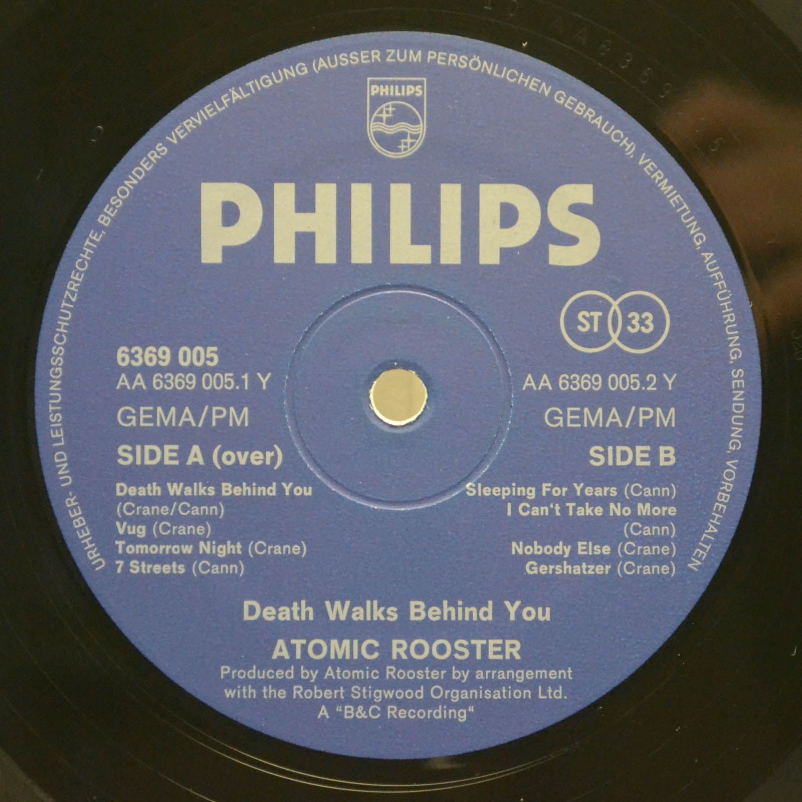 Виниловая пластинка Atomic Rooster — Death Walks Behind You, 1970