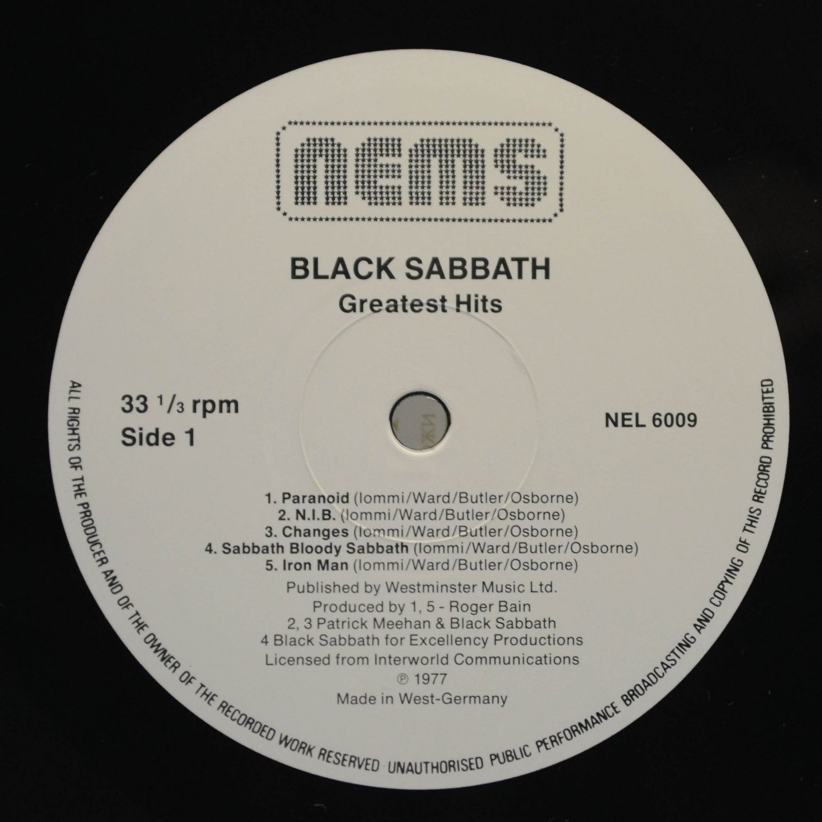 Black Sabbath — Greatest Hits, 1977