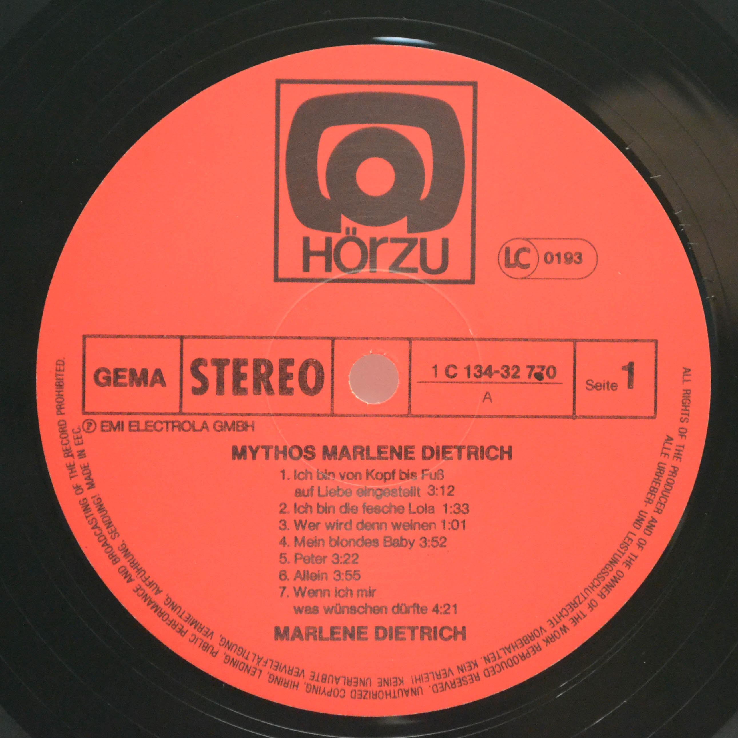 Виниловая пластинка Marlene Dietrich — Mythos Marlene Dietrich (2LP), 1978
