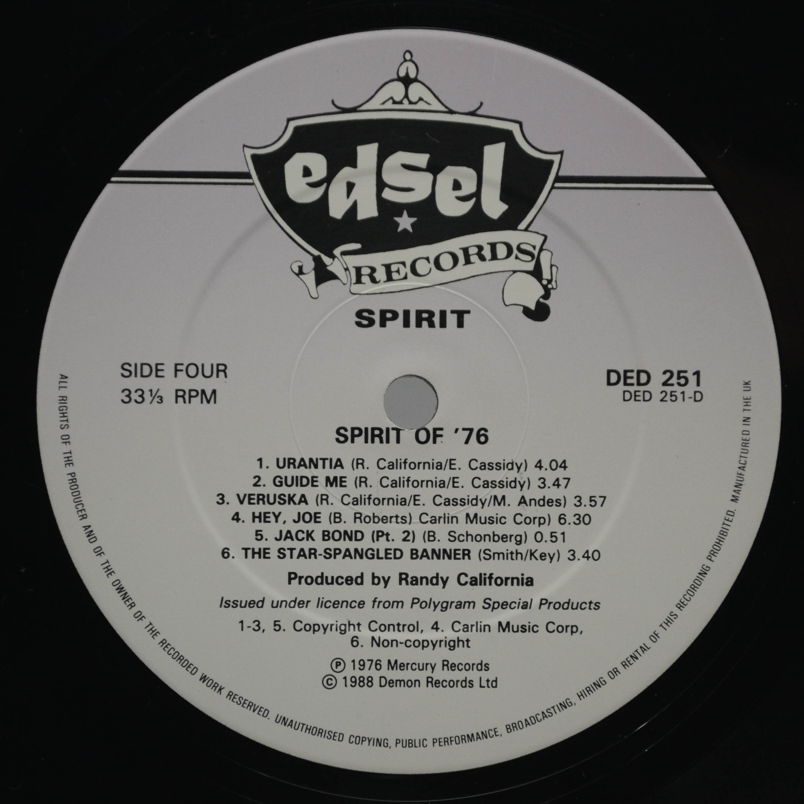 Spirit — Spirit Of '76 (2LP, UK), 1975