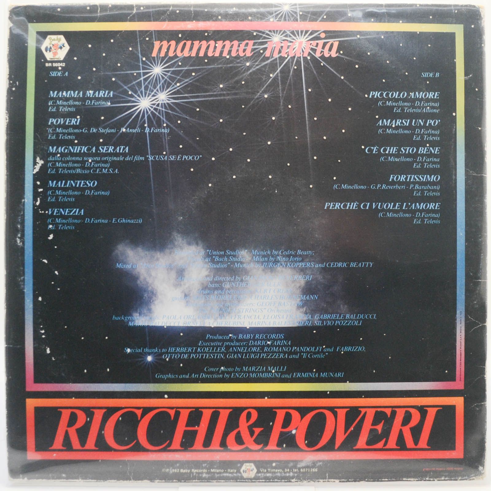 Виниловая пластинка Ricchi & Poveri — Mamma Maria (Italy), 1982