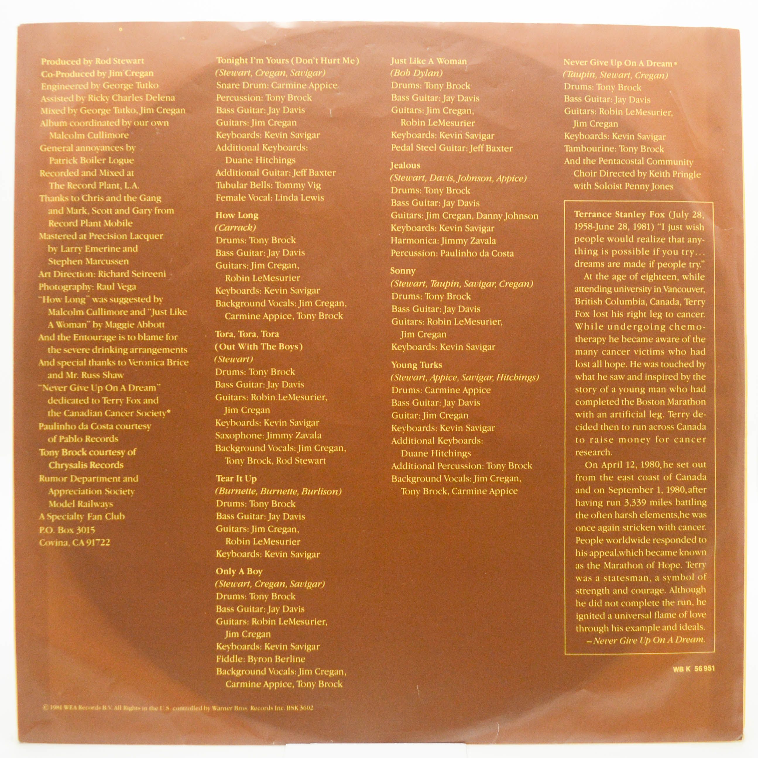 Rod Stewart — Tonight I'm Yours, 1981