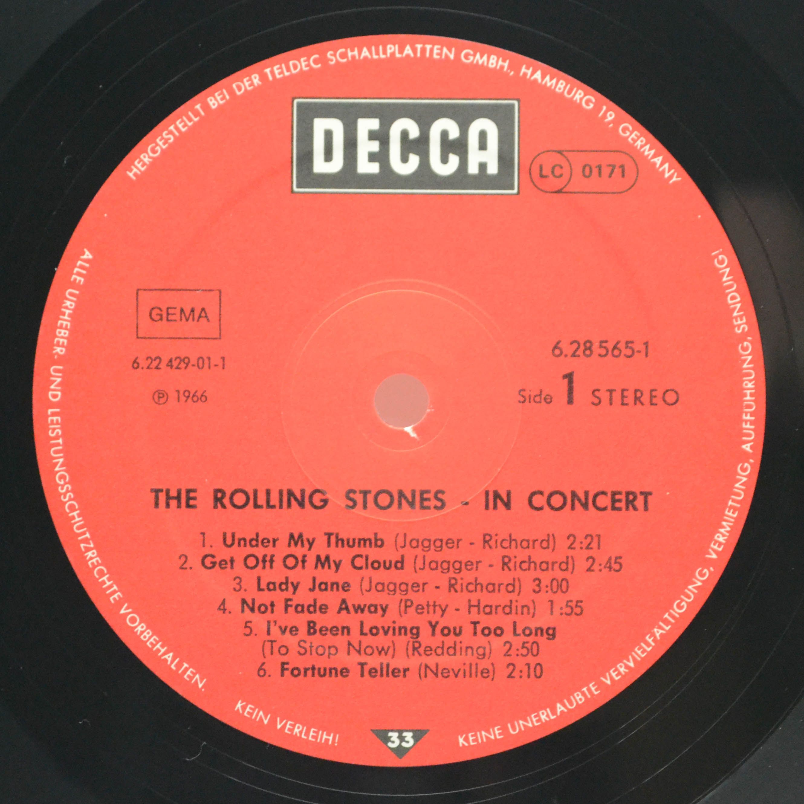 Rolling Stones — In Concert (2LP), 1981