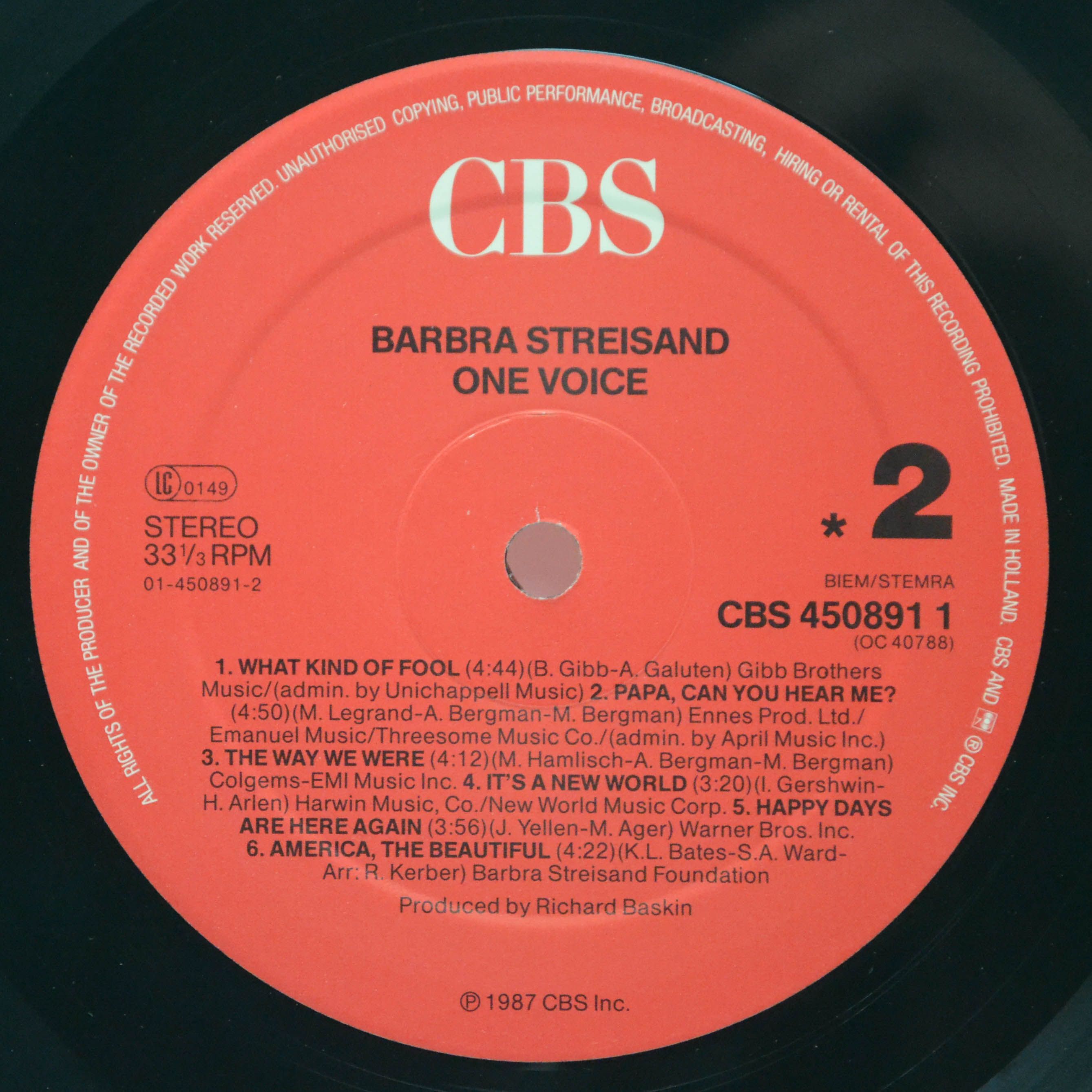 Barbra Streisand — One Voice, 1987