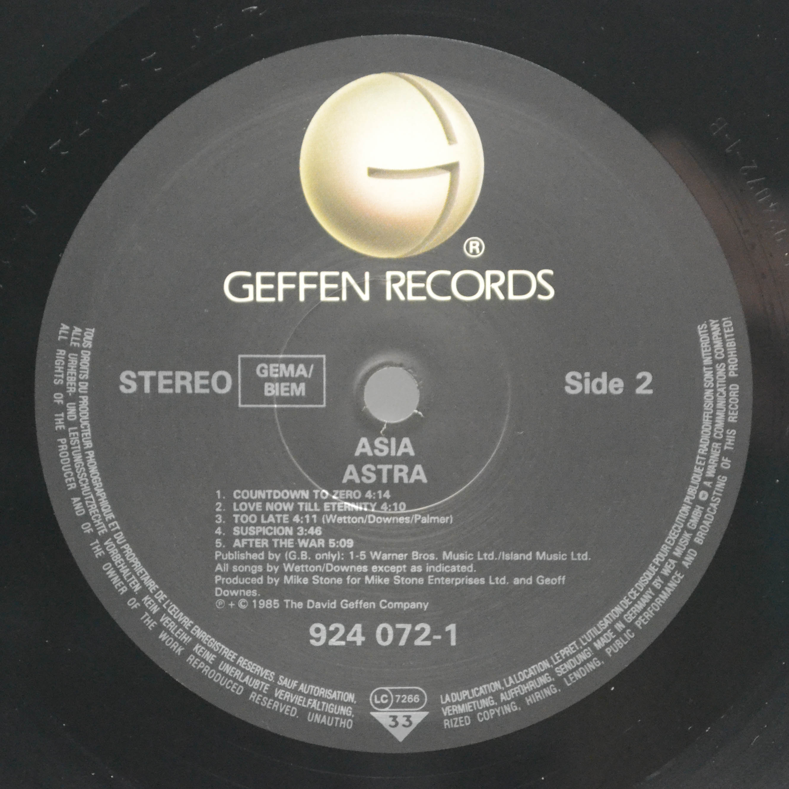 Asia — Astra, 1985