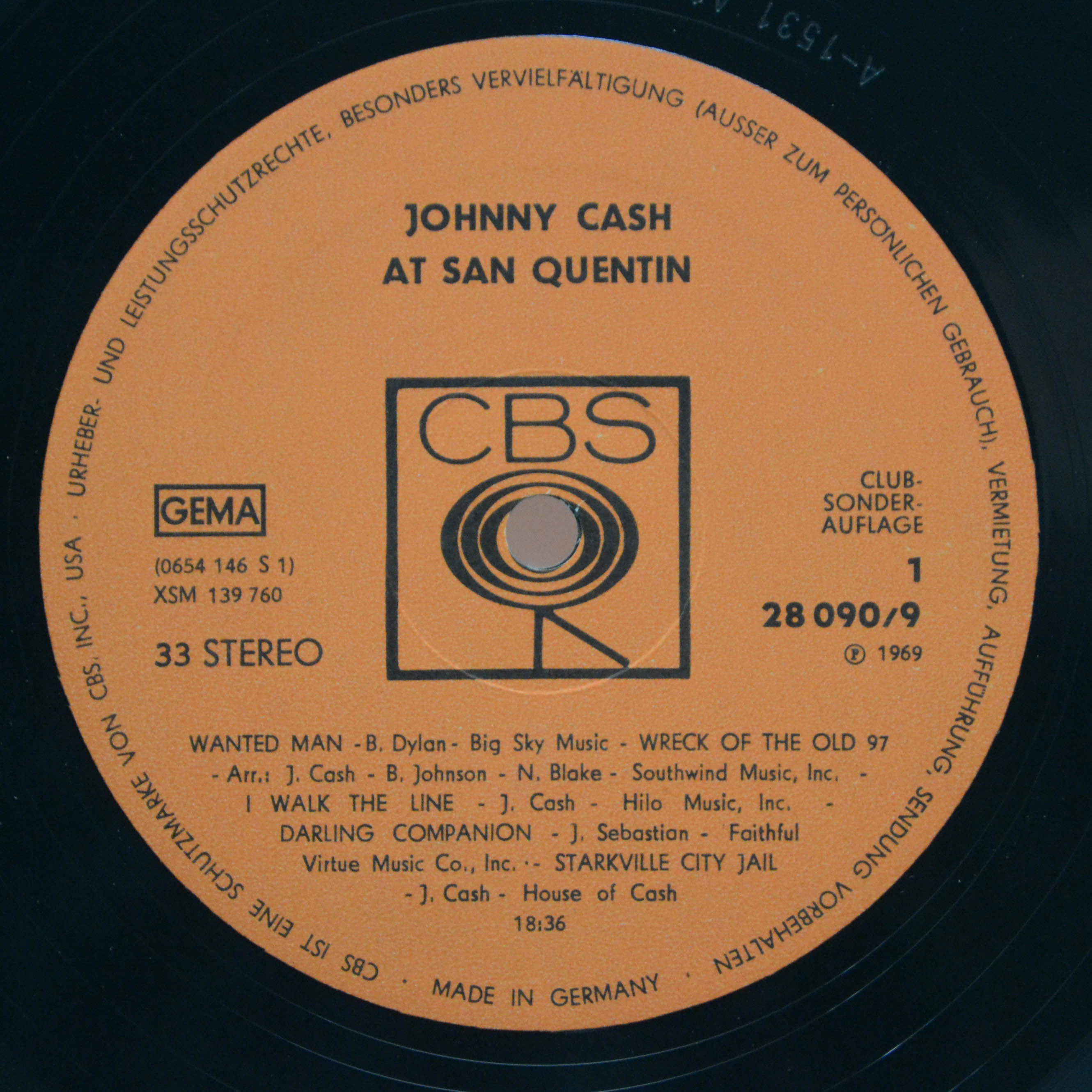 Виниловая пластинка Johnny Cash — Johnny Cash At San Quentin, 1969