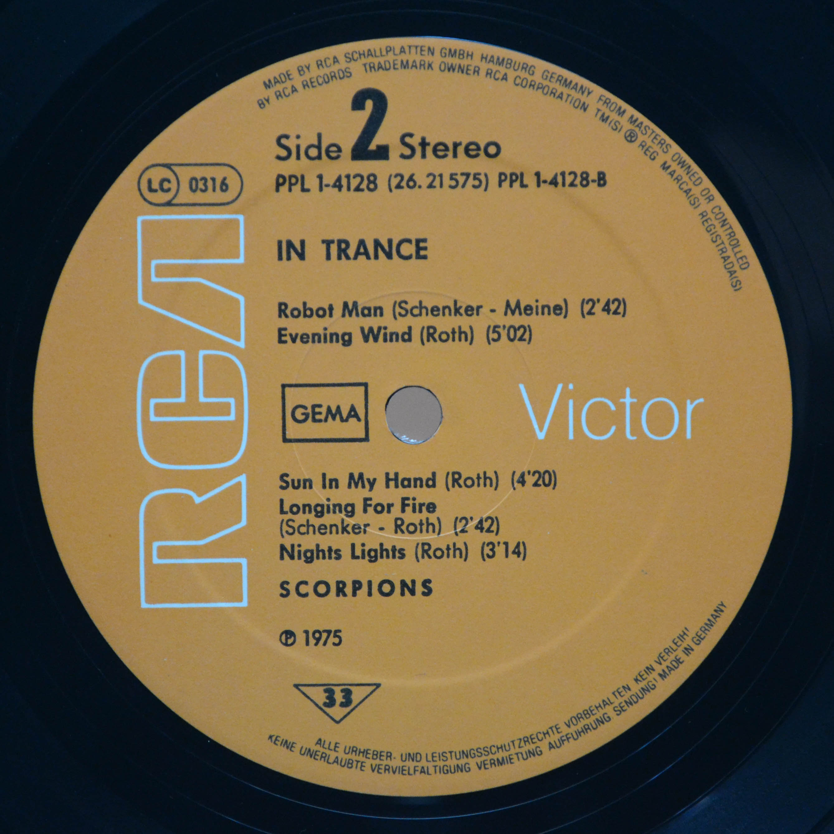 Виниловая пластинка Scorpions — In Trance, 1975