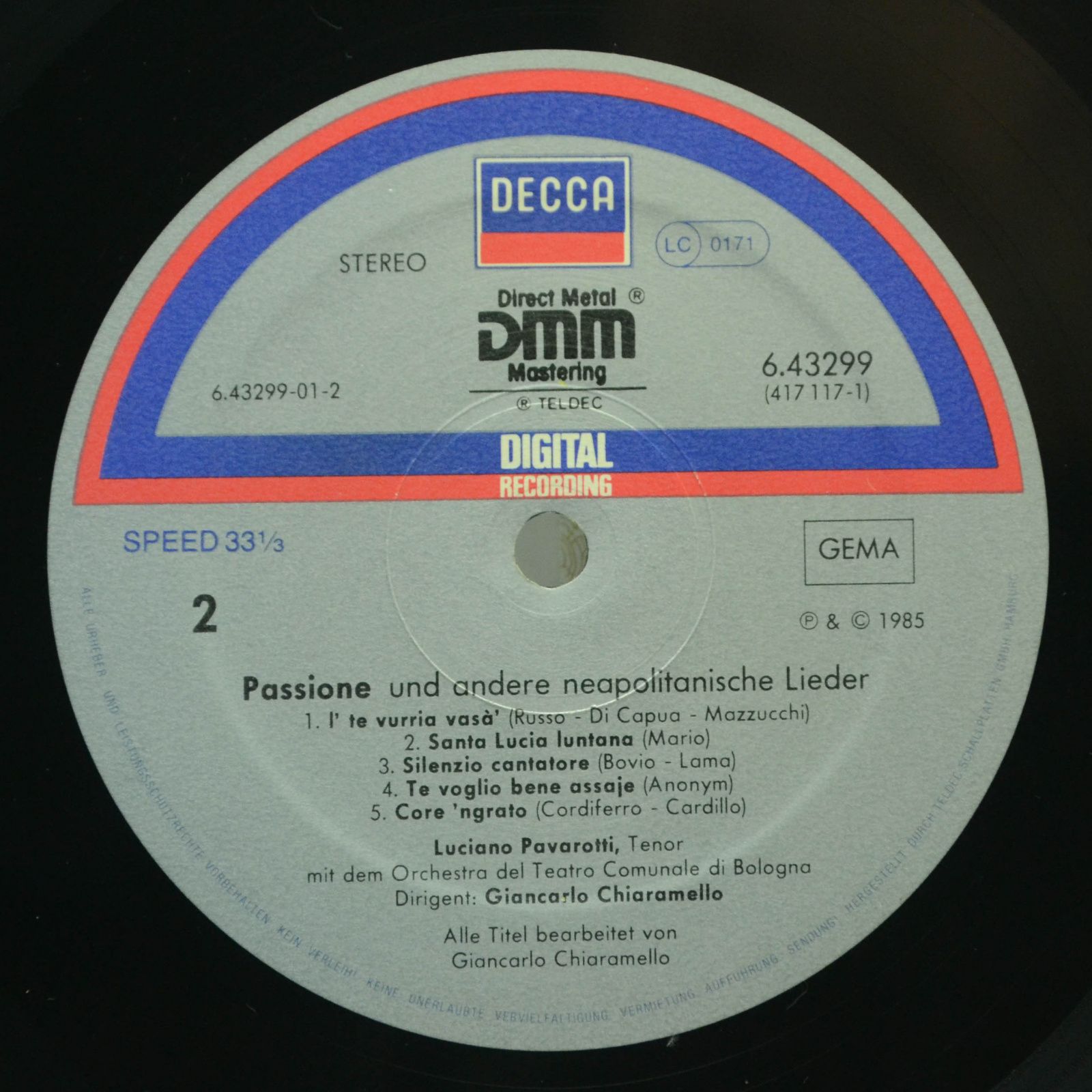 Pavarotti — Passione, 1985