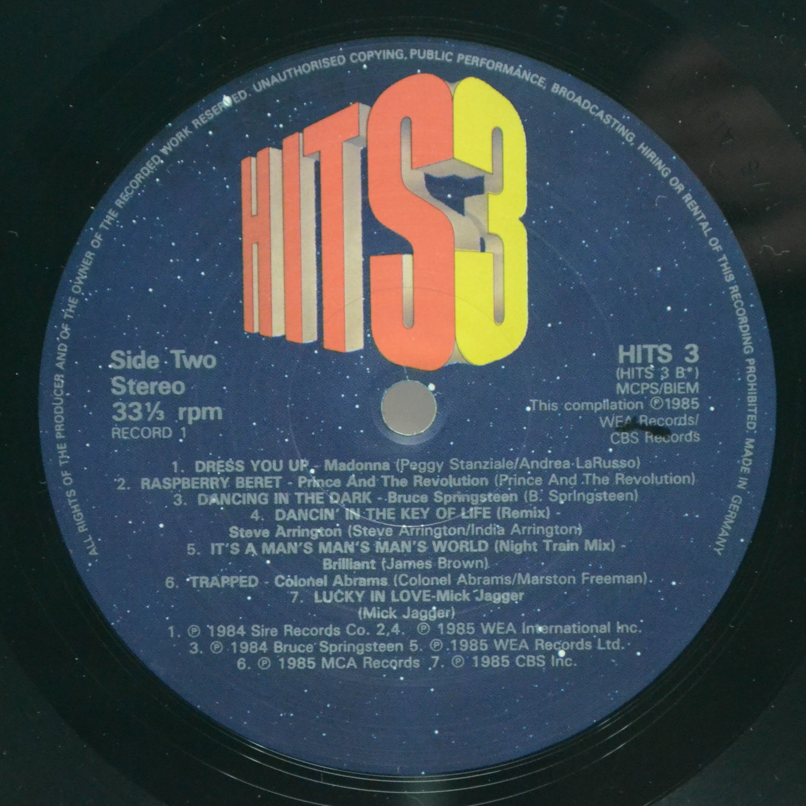 Various — Hits 3 - The Album (2LP), 1985