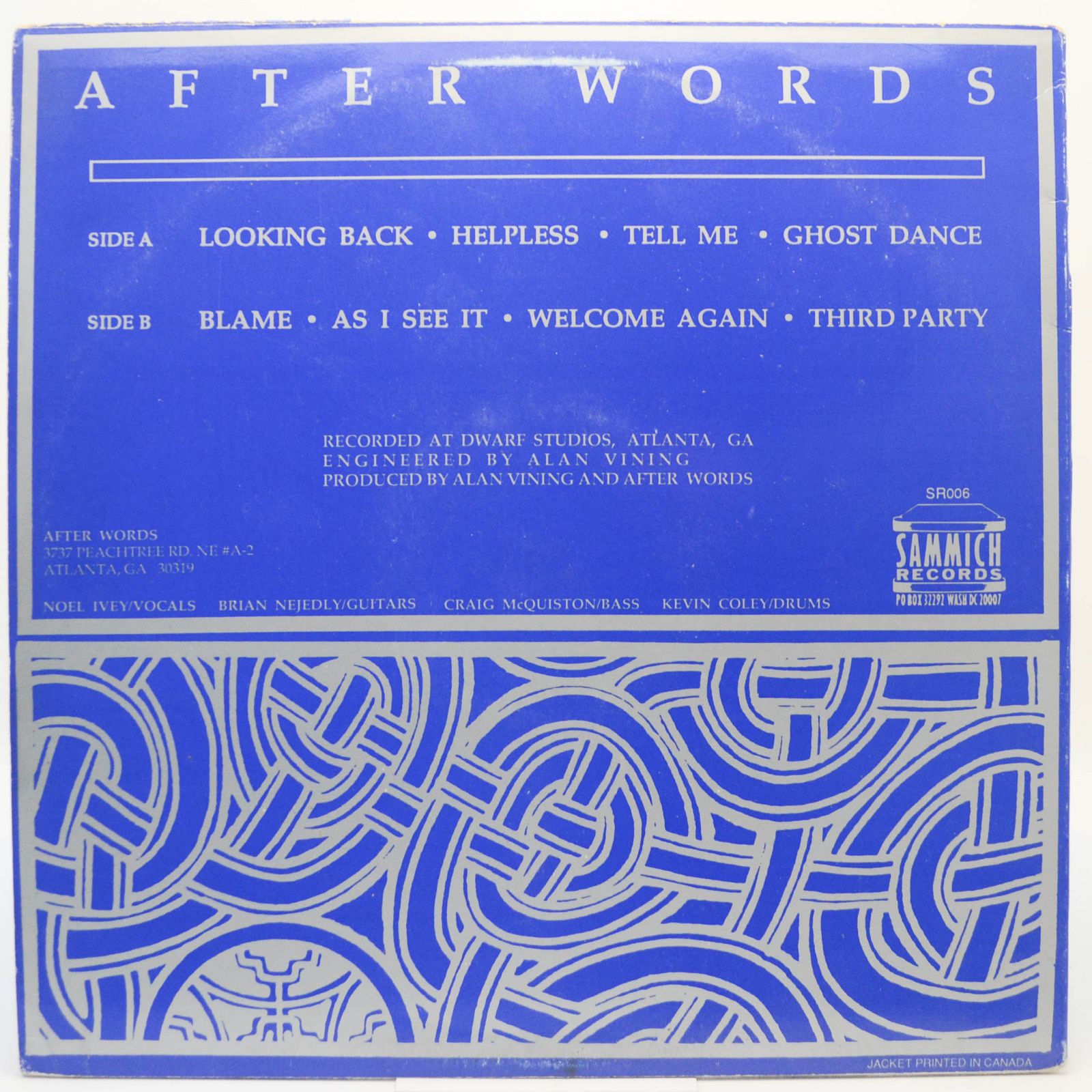 Виниловая пластинка After Words — After Words, 1989