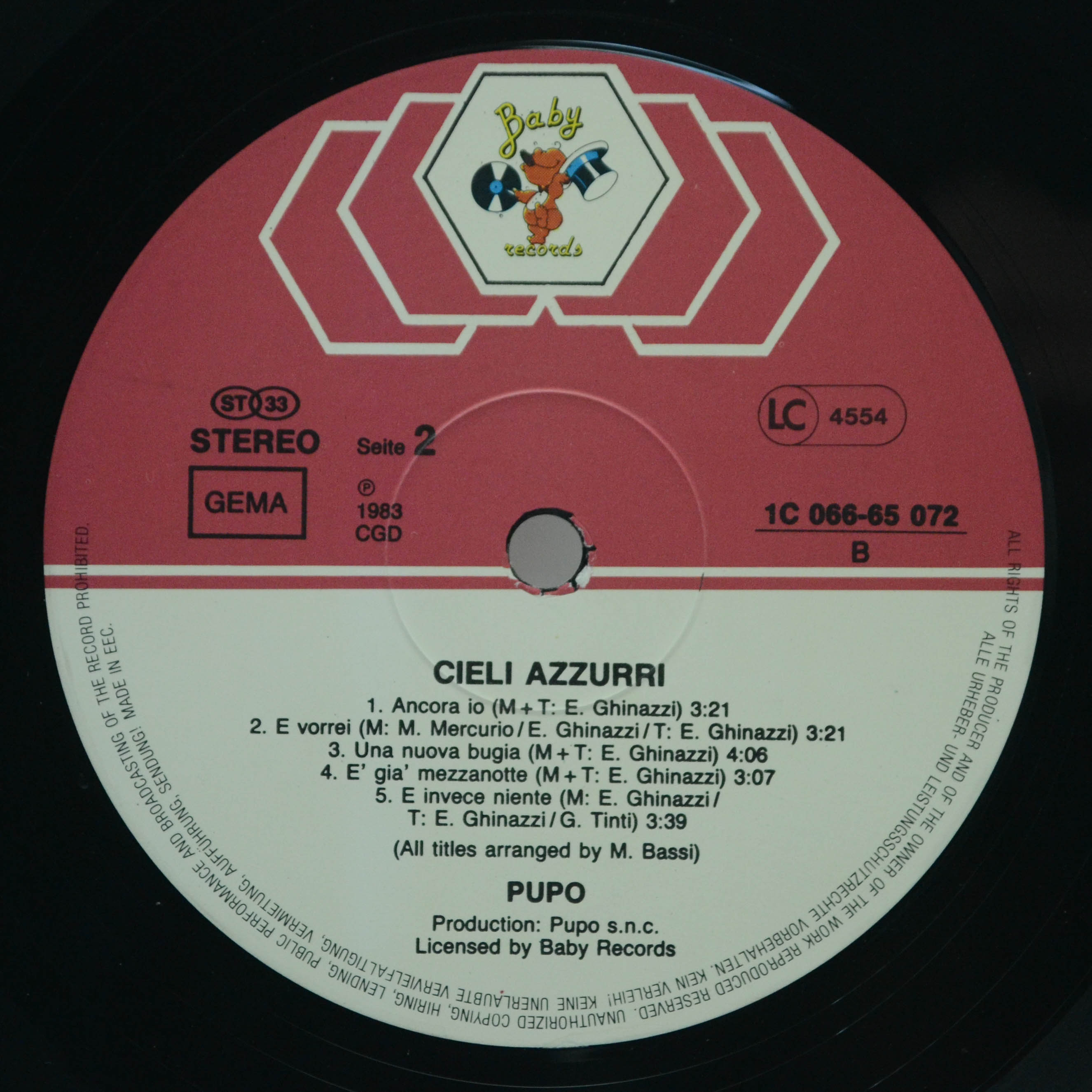 Pupo — Cieli Azzurri, 1983