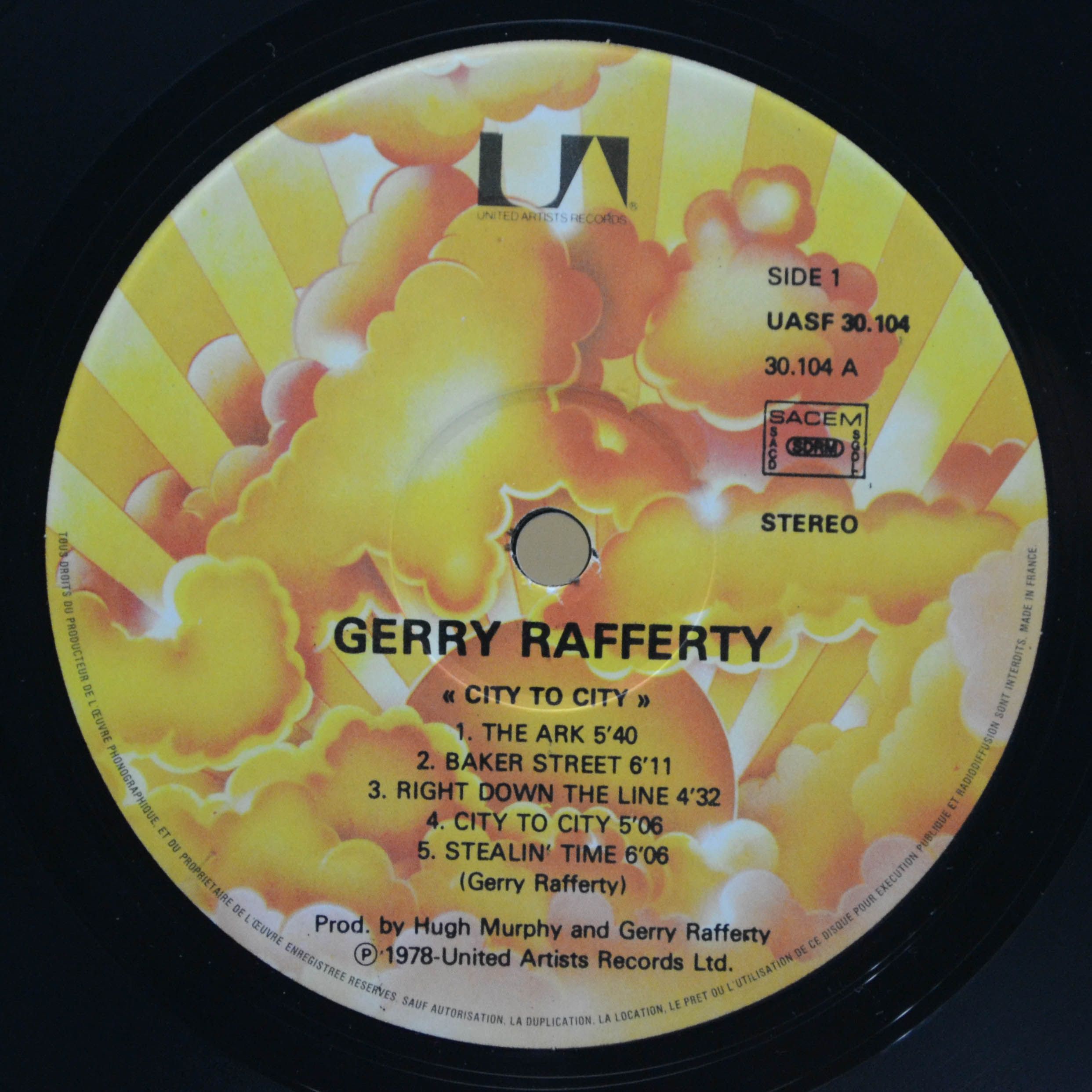 Виниловая пластинка Gerry Rafferty — City To City, 1978