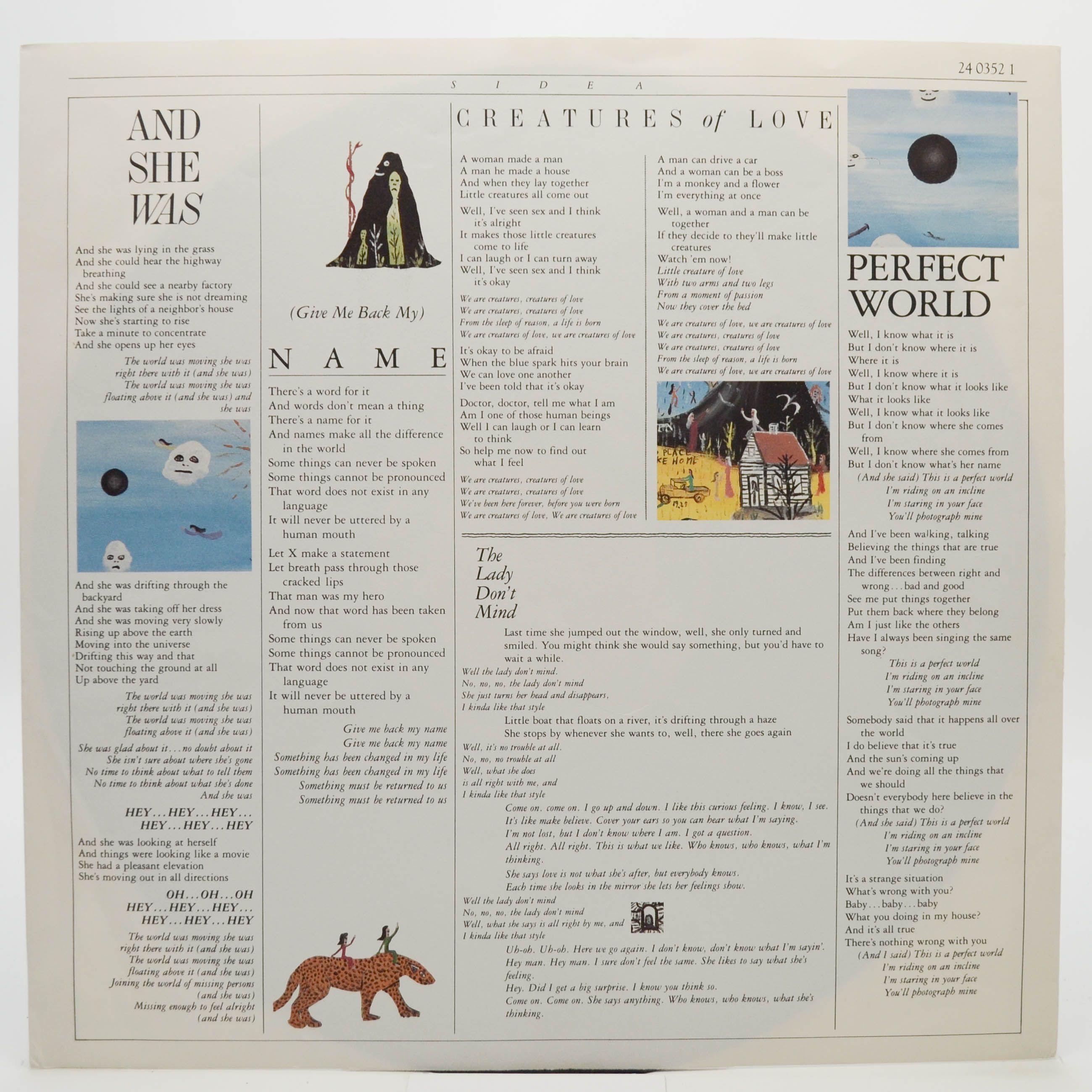 Виниловая пластинка Talking Heads — Little Creatures, 1985
