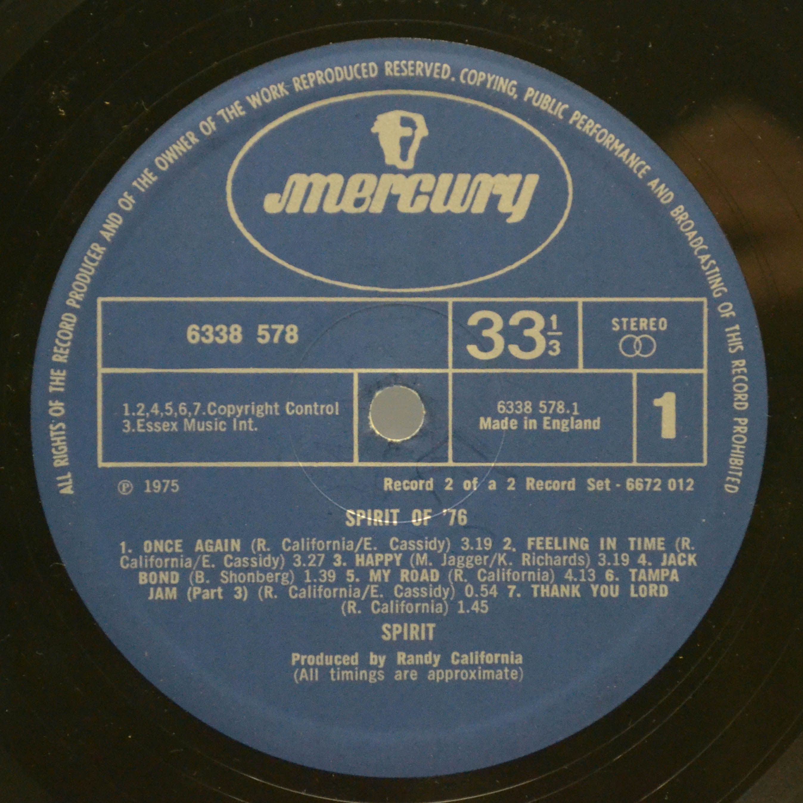 Spirit — Spirit Of '76 (2LP, UK), 1975