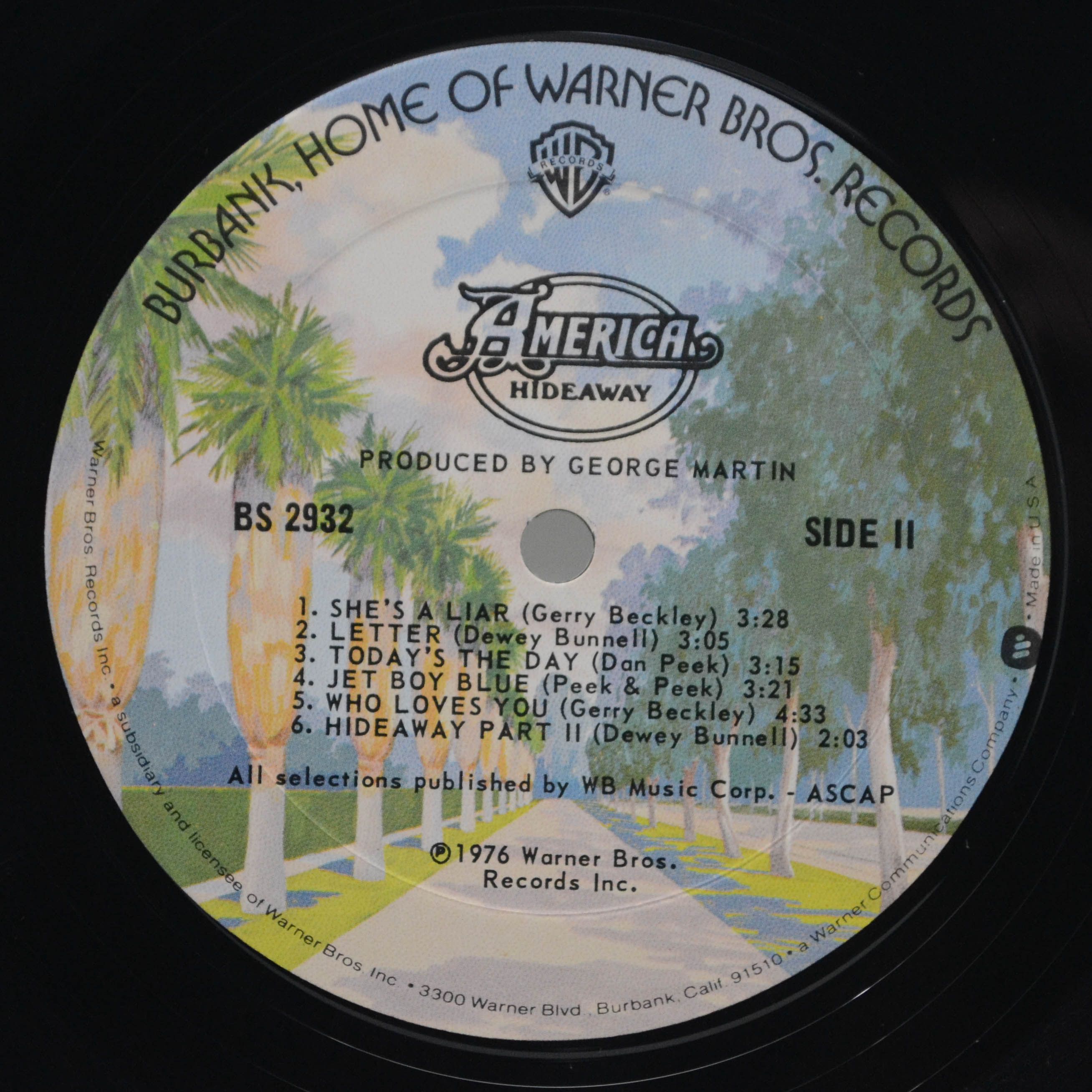 Виниловая пластинка America — Hideaway (1-st, USA), 1976