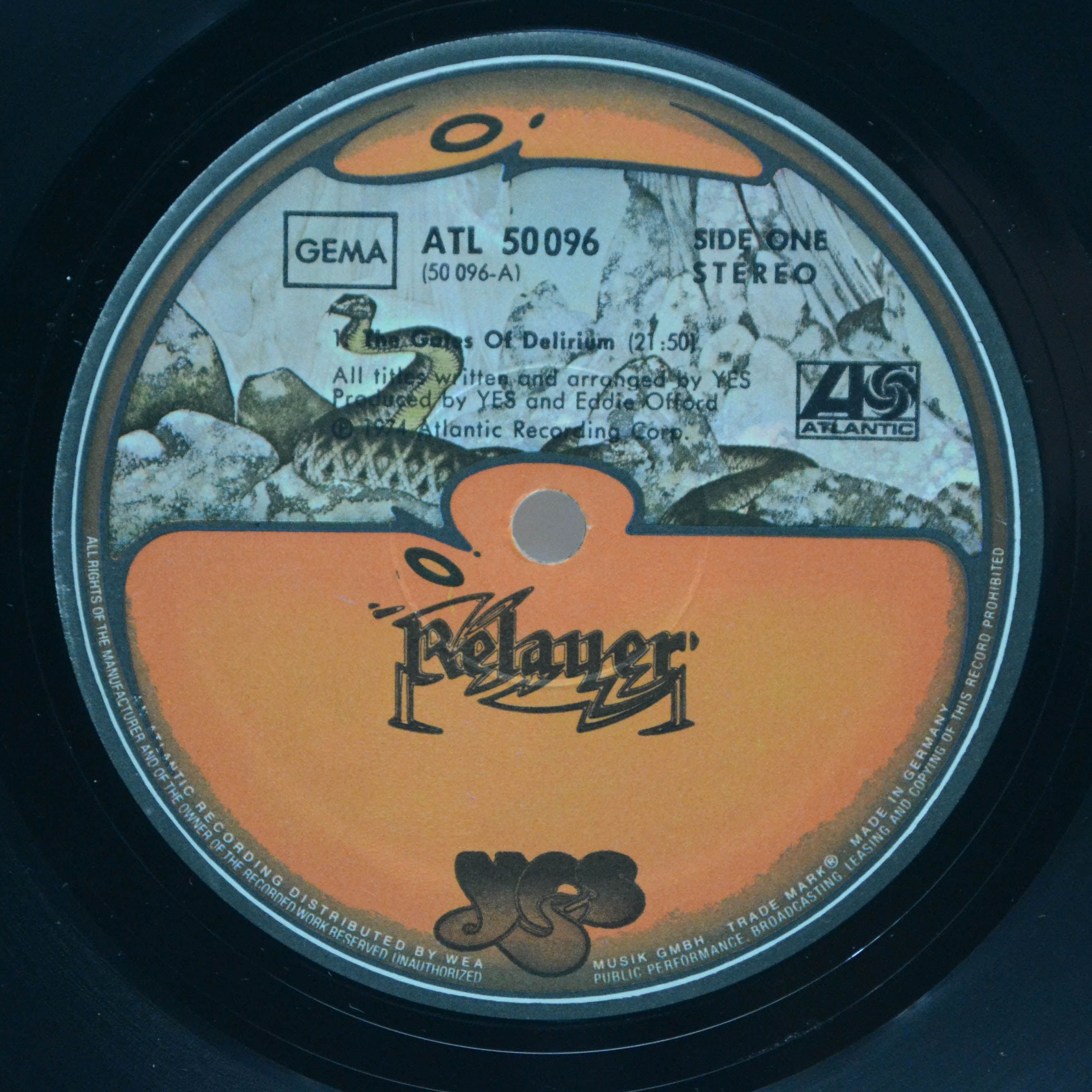 Виниловая пластинка Yes — Relayer, 1974