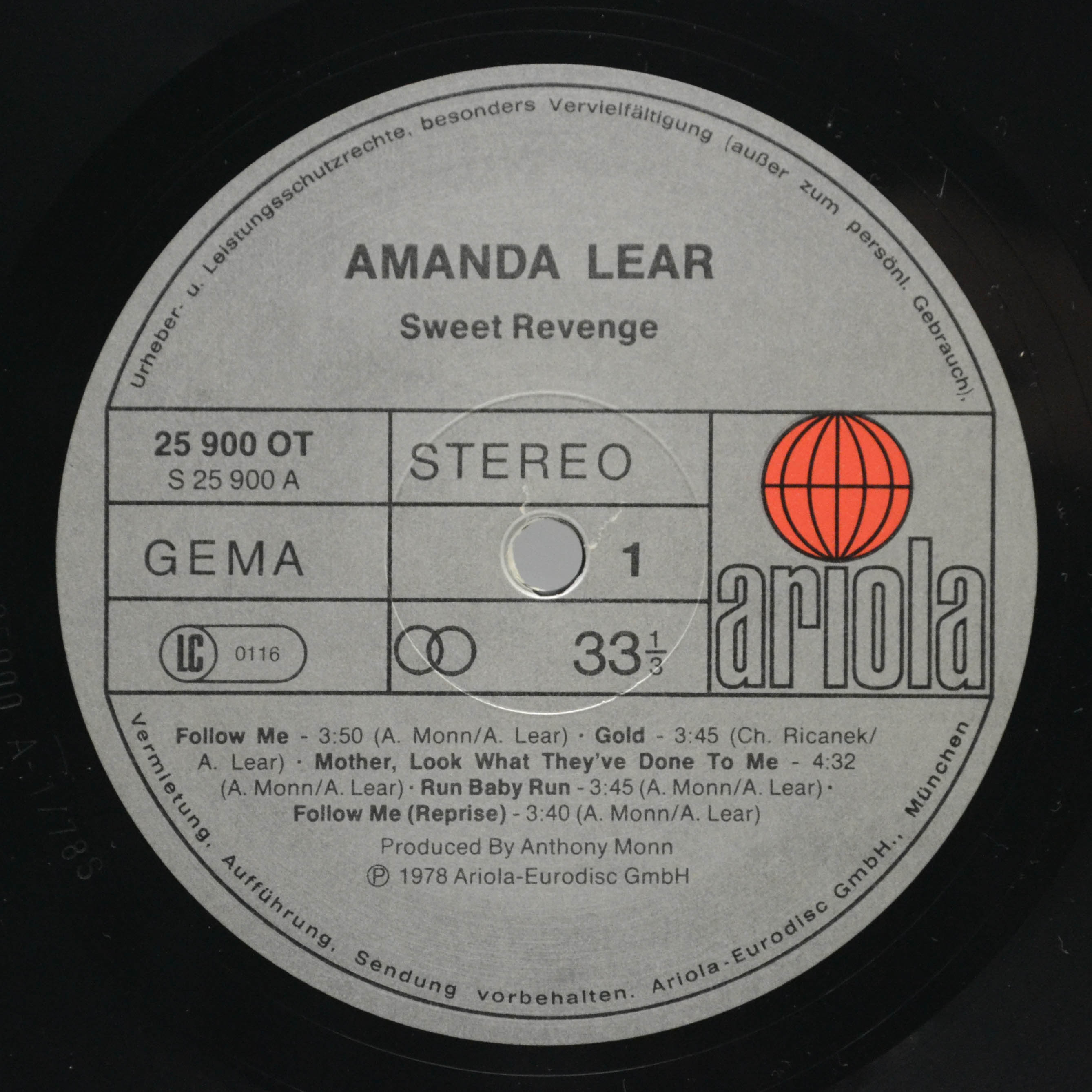 Виниловая пластинка Amanda Lear — Sweet Revenge (poster), 1978