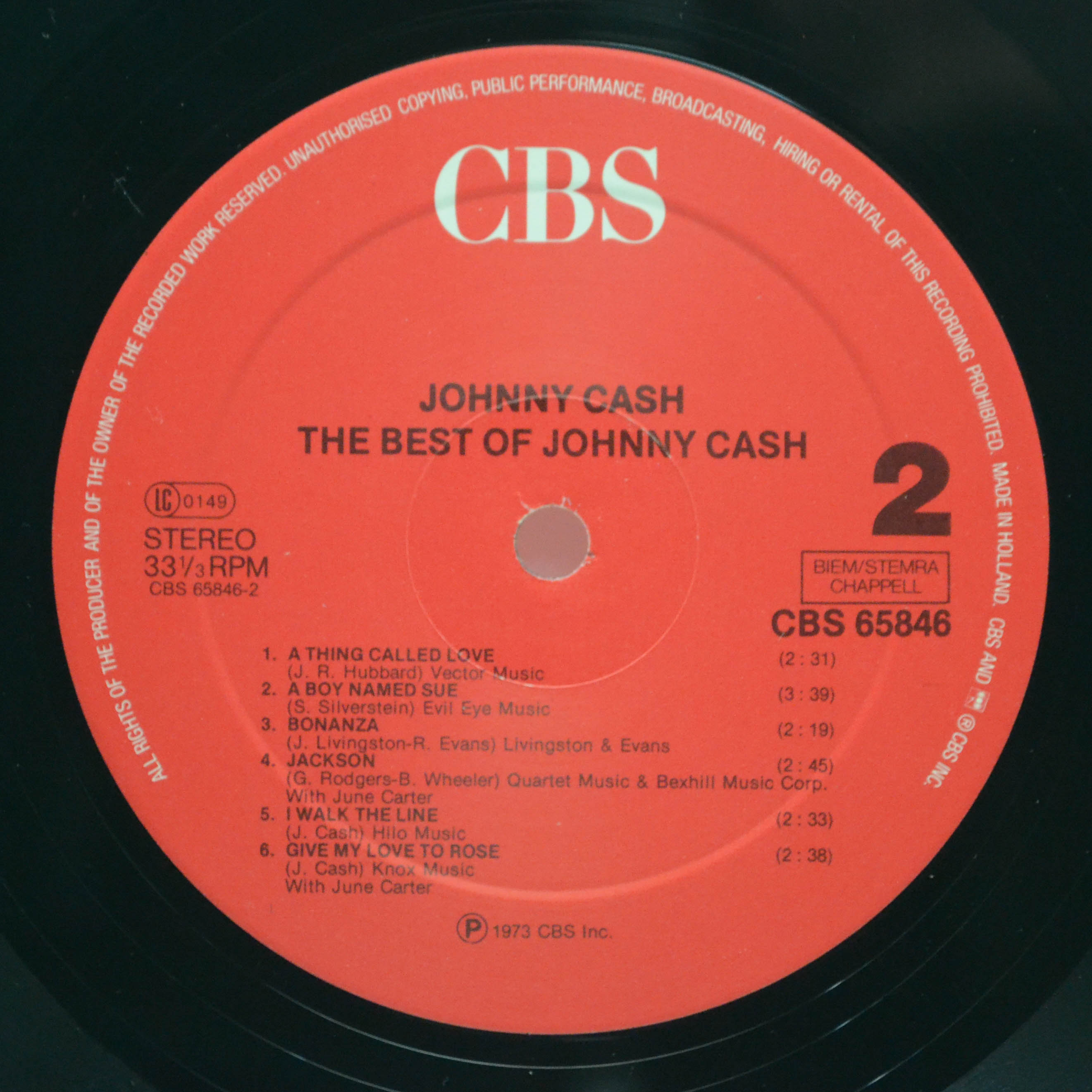 Виниловая пластинка Johnny Cash — The Best Of Johnny Cash, 1973
