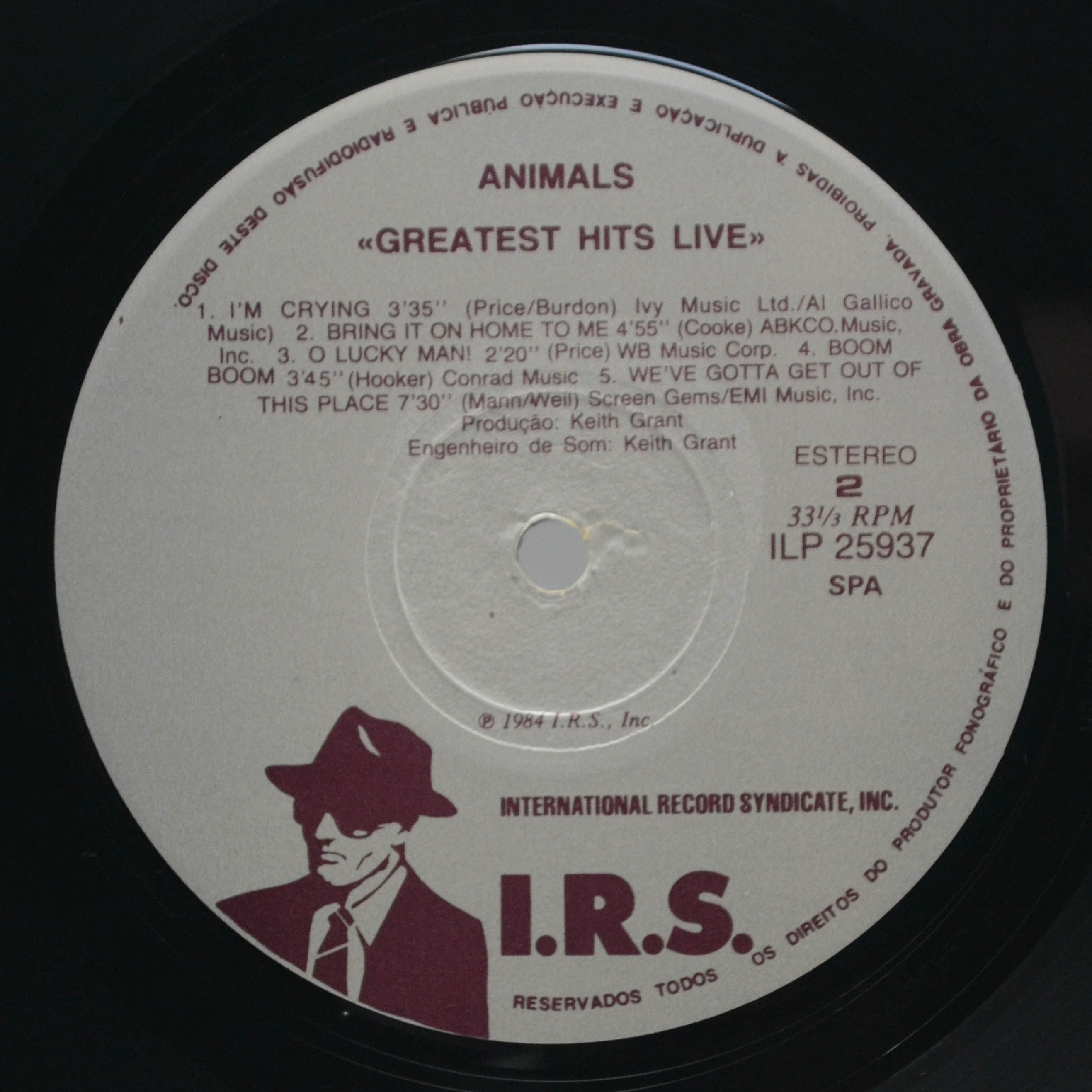 Animals — Greatest Hits Live!, 1984