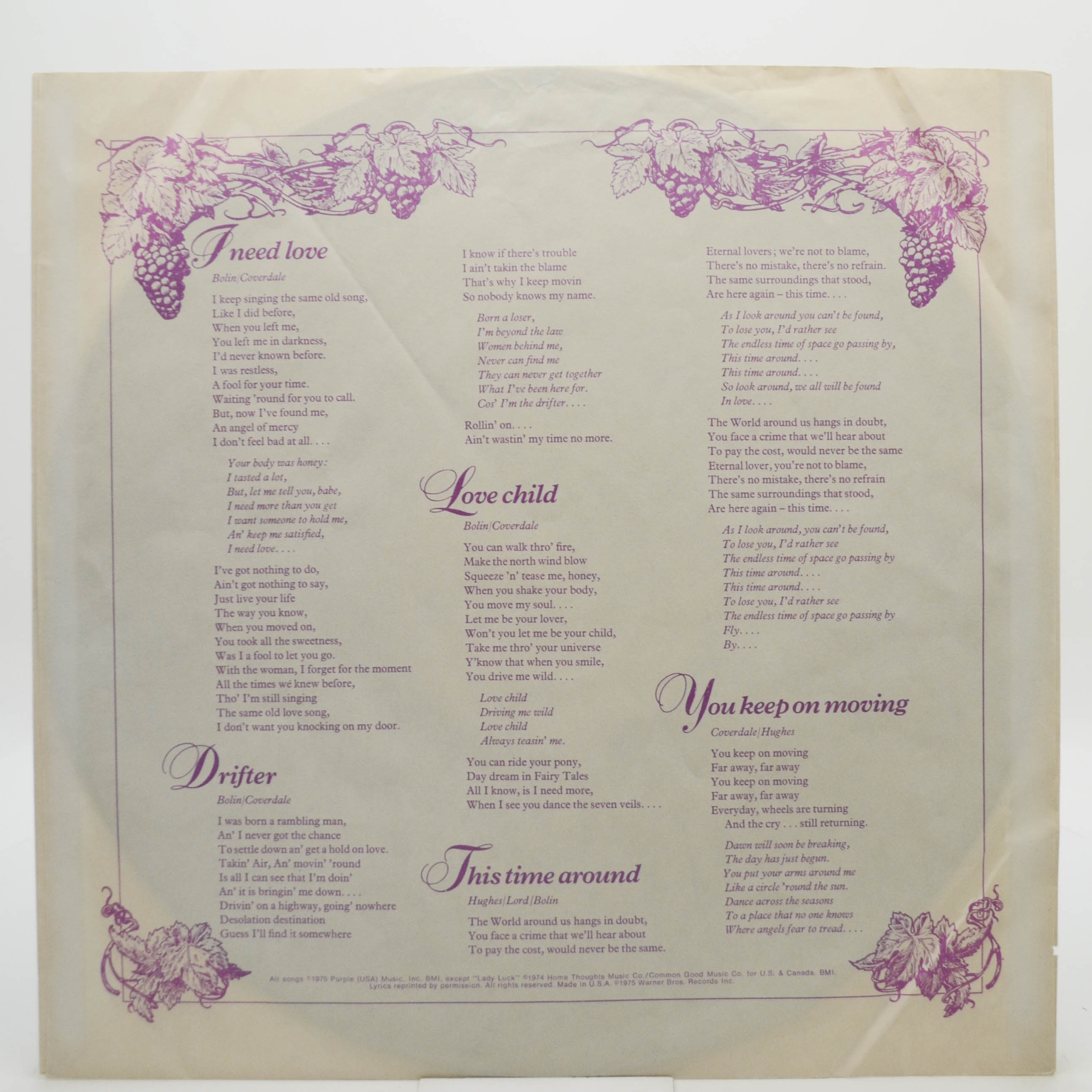 Deep Purple — Come Taste The Band (USA), 1975