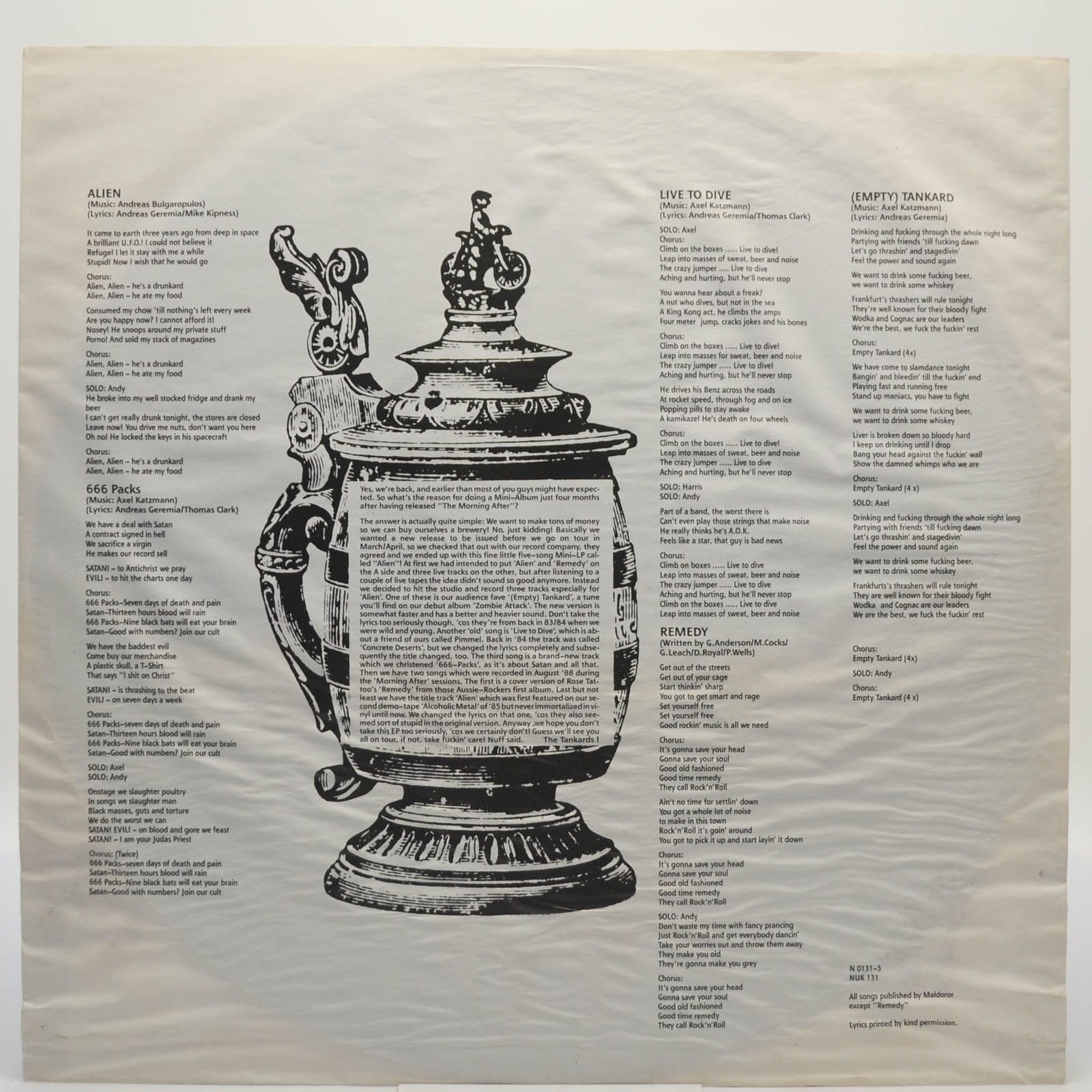 Tankard — Alien, 1989