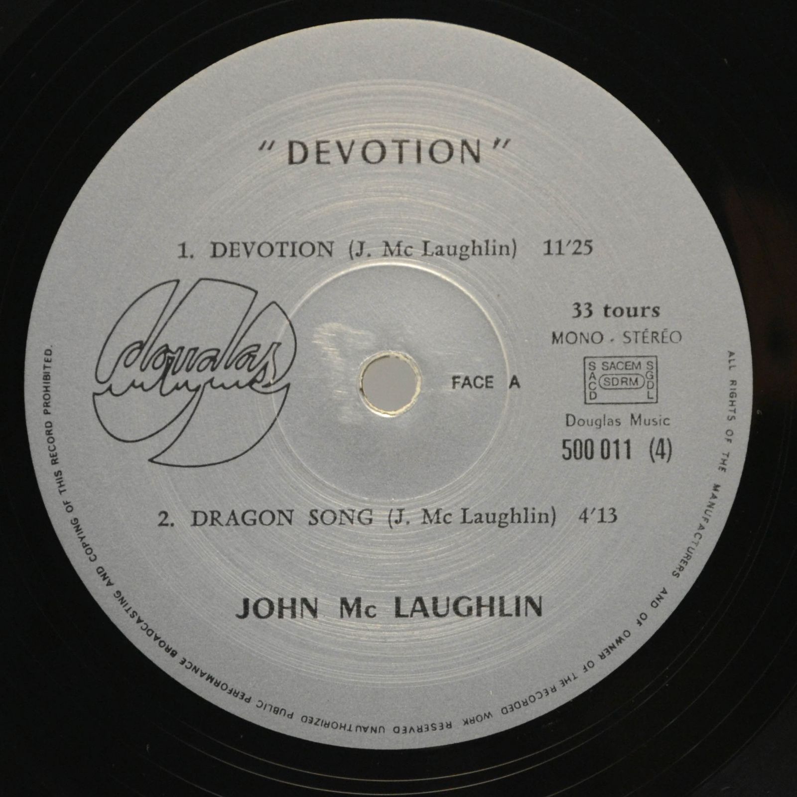 Виниловая пластинка John McLaughlin — Devotion, 1970
