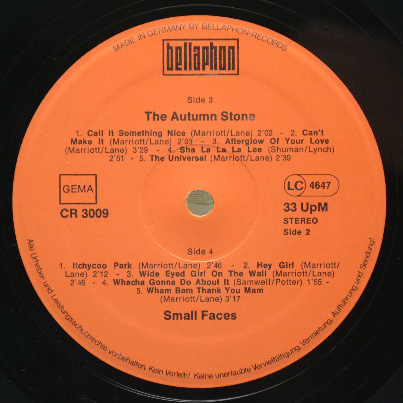 Виниловая пластинка Small Faces — The Autumn Stone (2LP), 1969